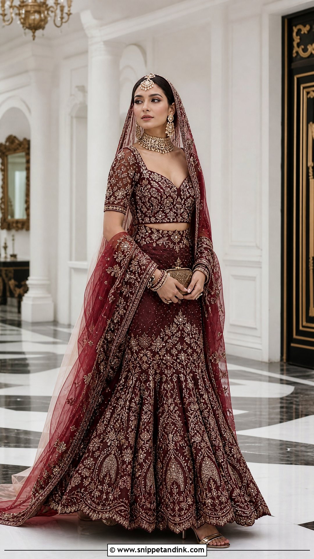 Fish Cut Bridal Lehenga - Snippet and Ink - 25 Royal Indian Brides Ideas