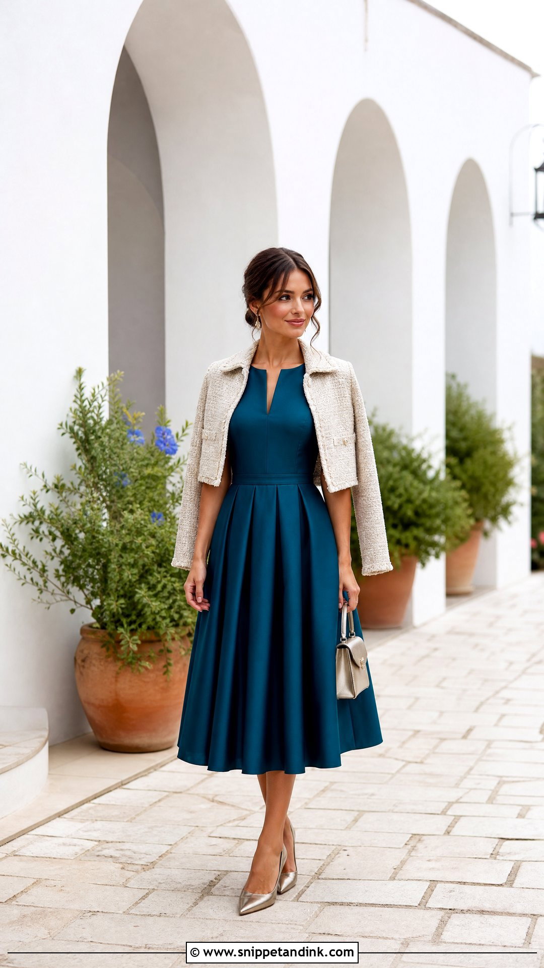 Fit And Flare Petite Wedding Guest Outfit - Snippet and Ink - 20 Wedding Ready Ideas