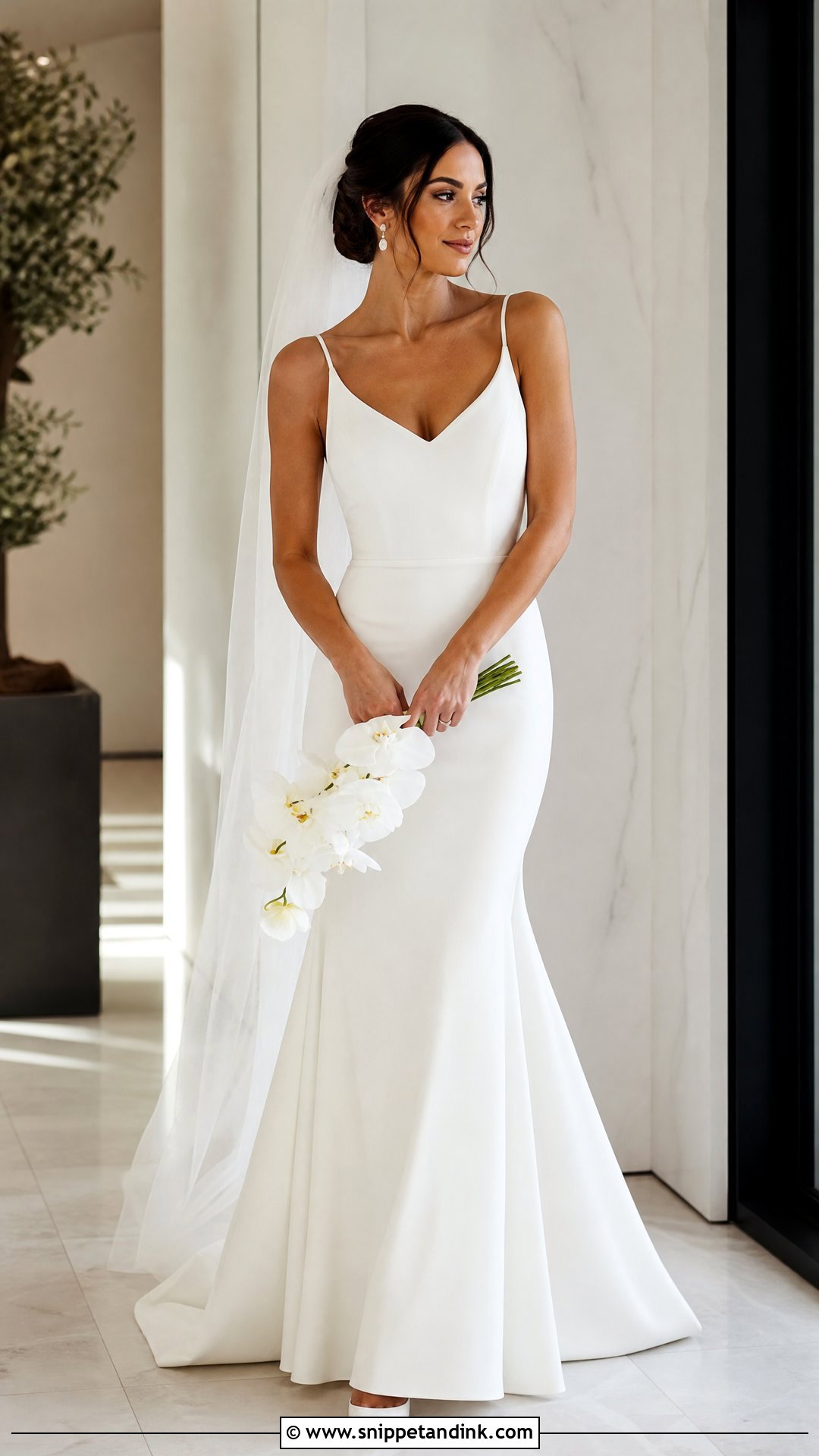 Fit And Flare Spaghetti Strap Wedding Dress - Snippet and Ink - 20 Simple Spaghetti Strap Wedding Dress Ideas