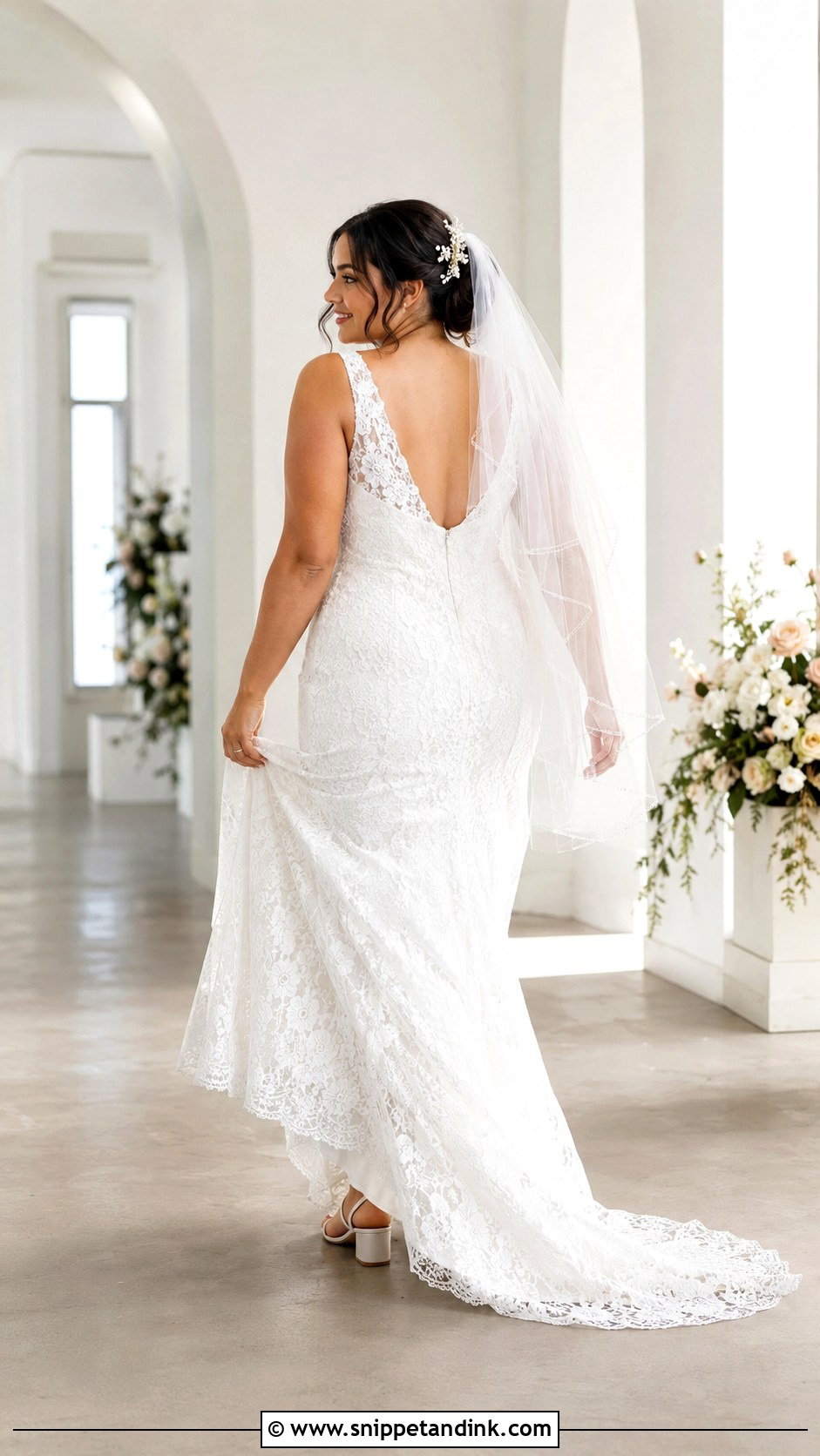 Fit And Flare Wedding Dress - Snippet and Ink - 20 Wedding Dresses for Curvy Women