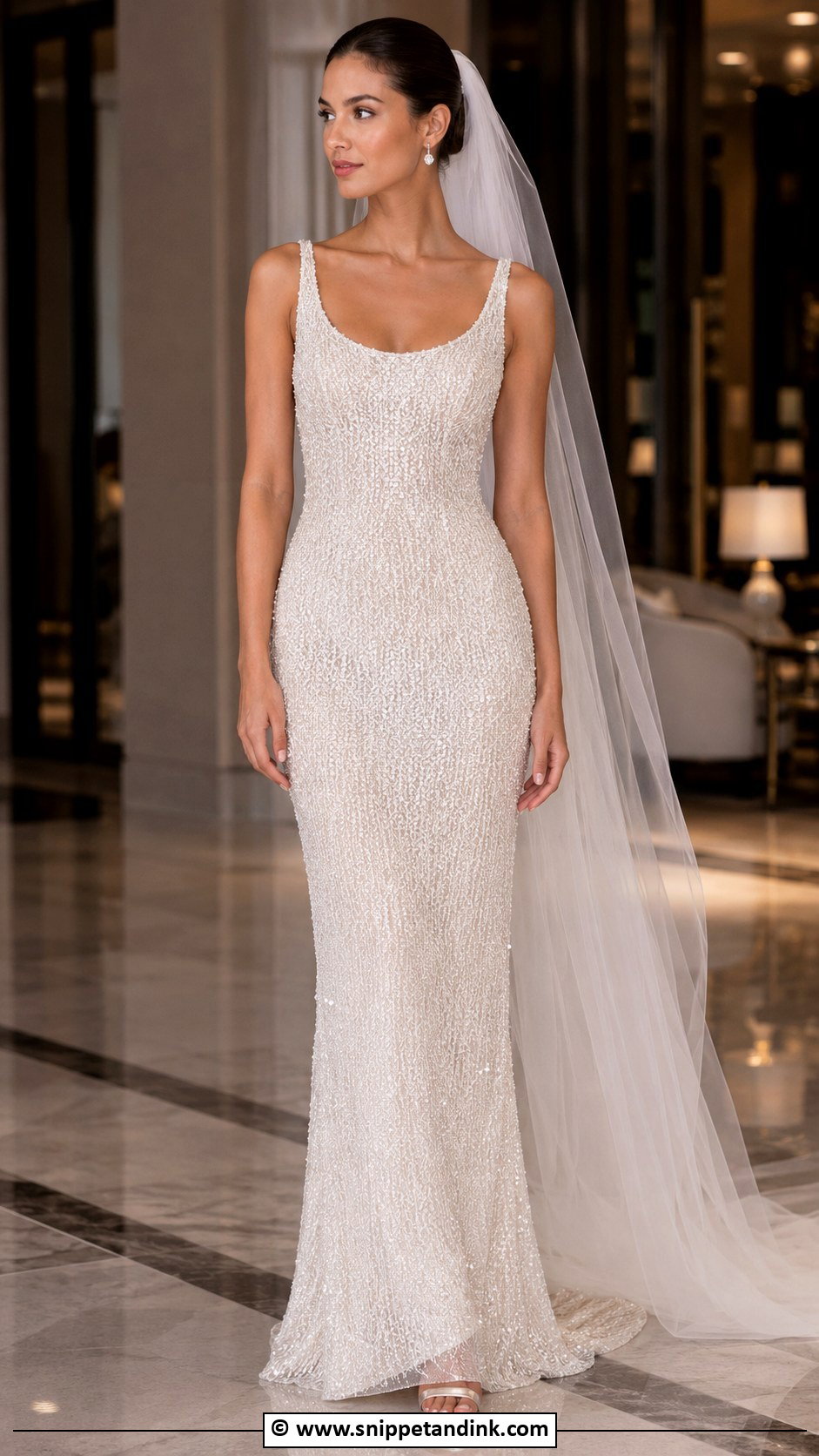 Fitted Beaded Wedding Dress - Snippet and Ink - 30 Fitted Wedding Dress Ideas