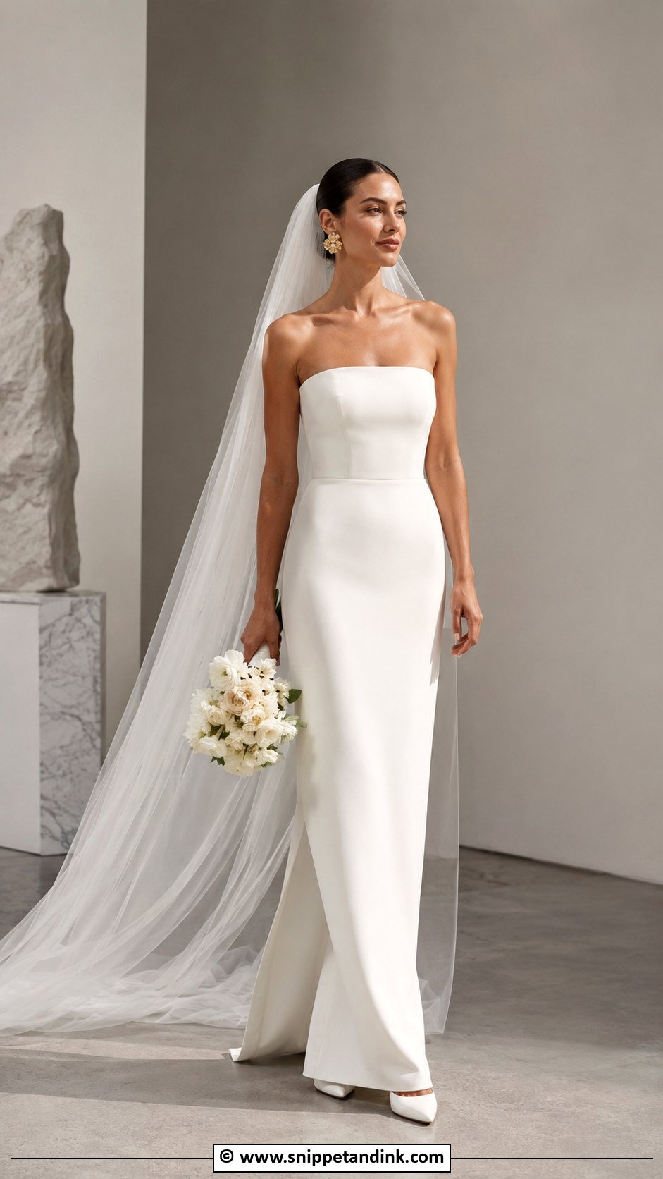Fitted Column Wedding Dress - Snippet and Ink - 30 Fitted Wedding Dress Ideas