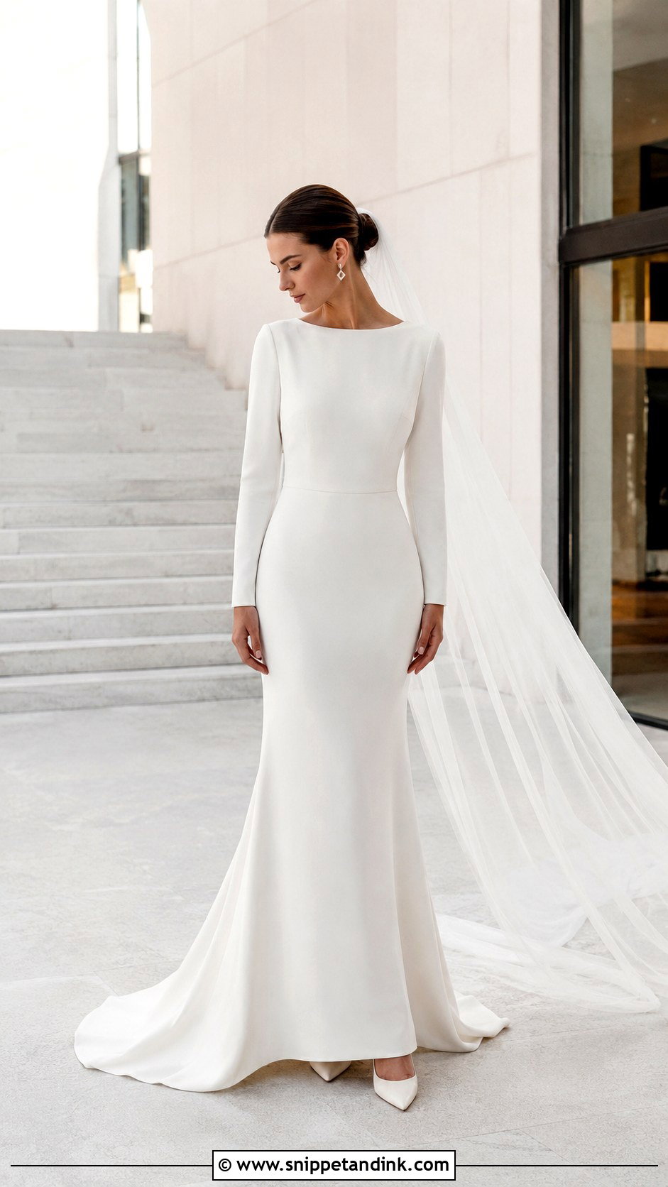 Fitted Crepe Sleeves for a Wedding Dress - Snippet and Ink - 20 Adding Sleeves to Wedding Dress
