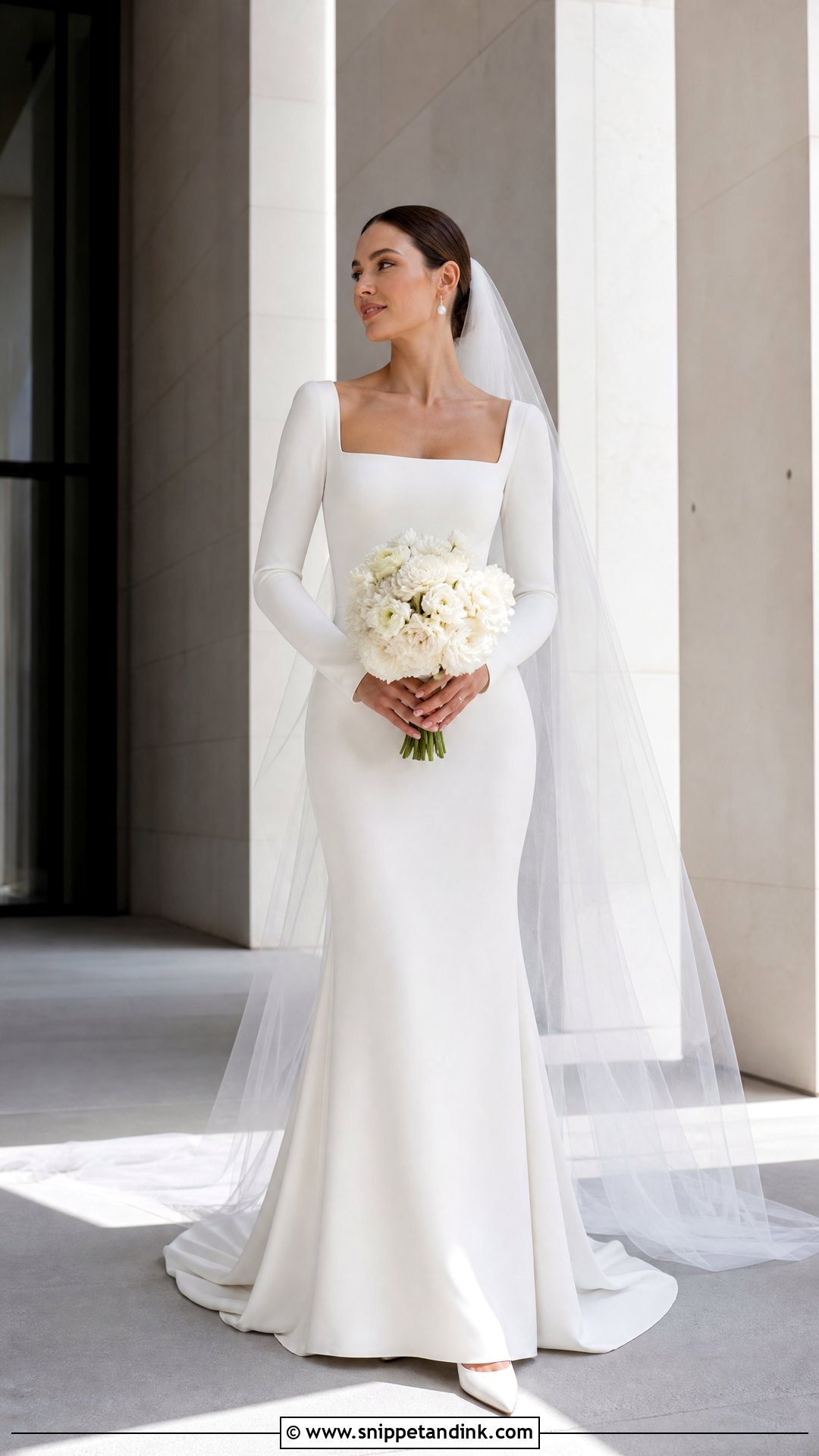 Fitted Crepe Wedding Dress - Snippet and Ink - 25 Dreamy Romantic Elegant Wedding Dress Ideas