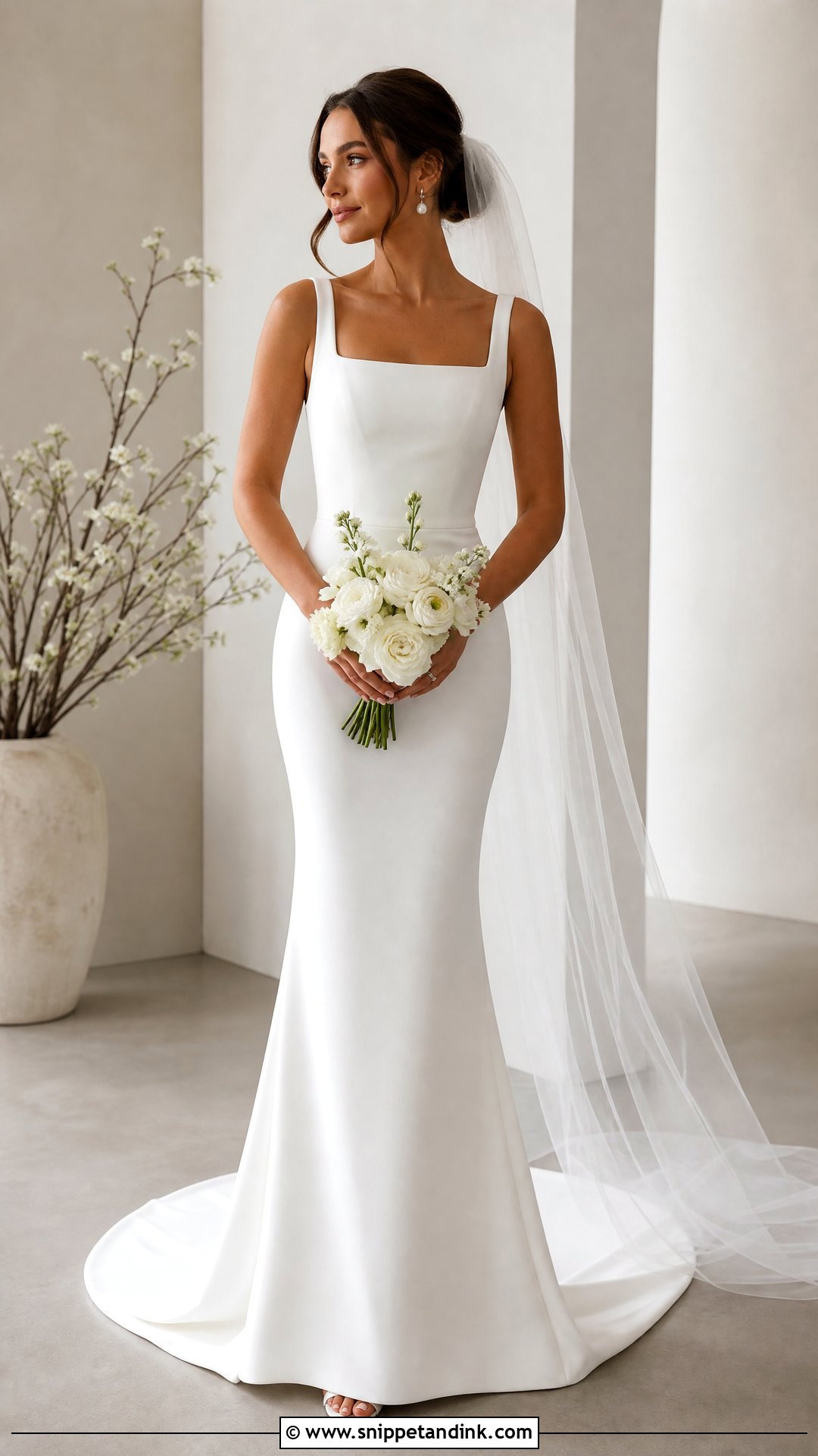 Fitted Crepe Wedding Dress - Snippet and Ink - 25 Wedding Dresses Fitted