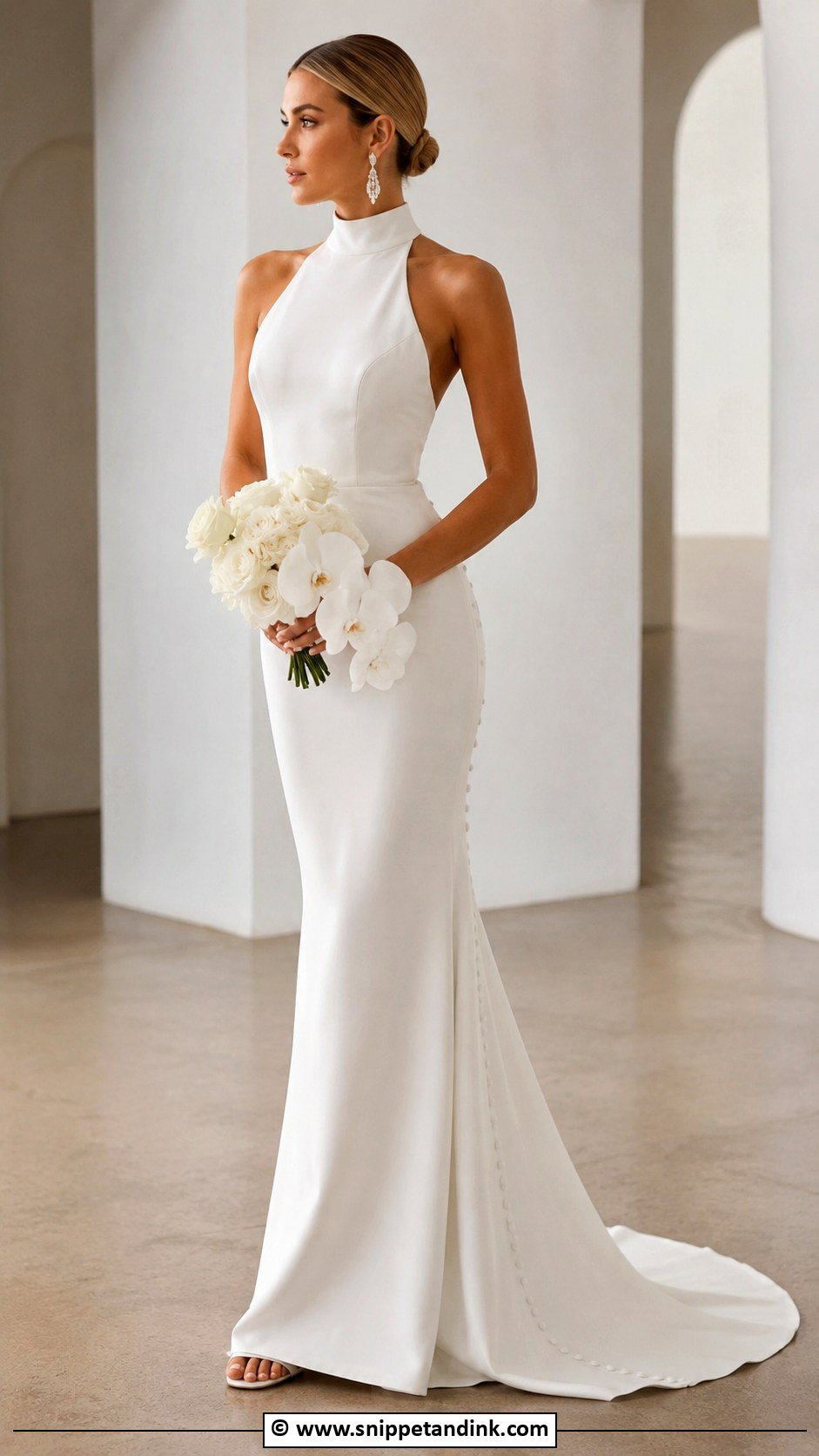 Fitted High Neck Wedding Dress - Snippet and Ink - 30 Fitted Wedding Dress Ideas