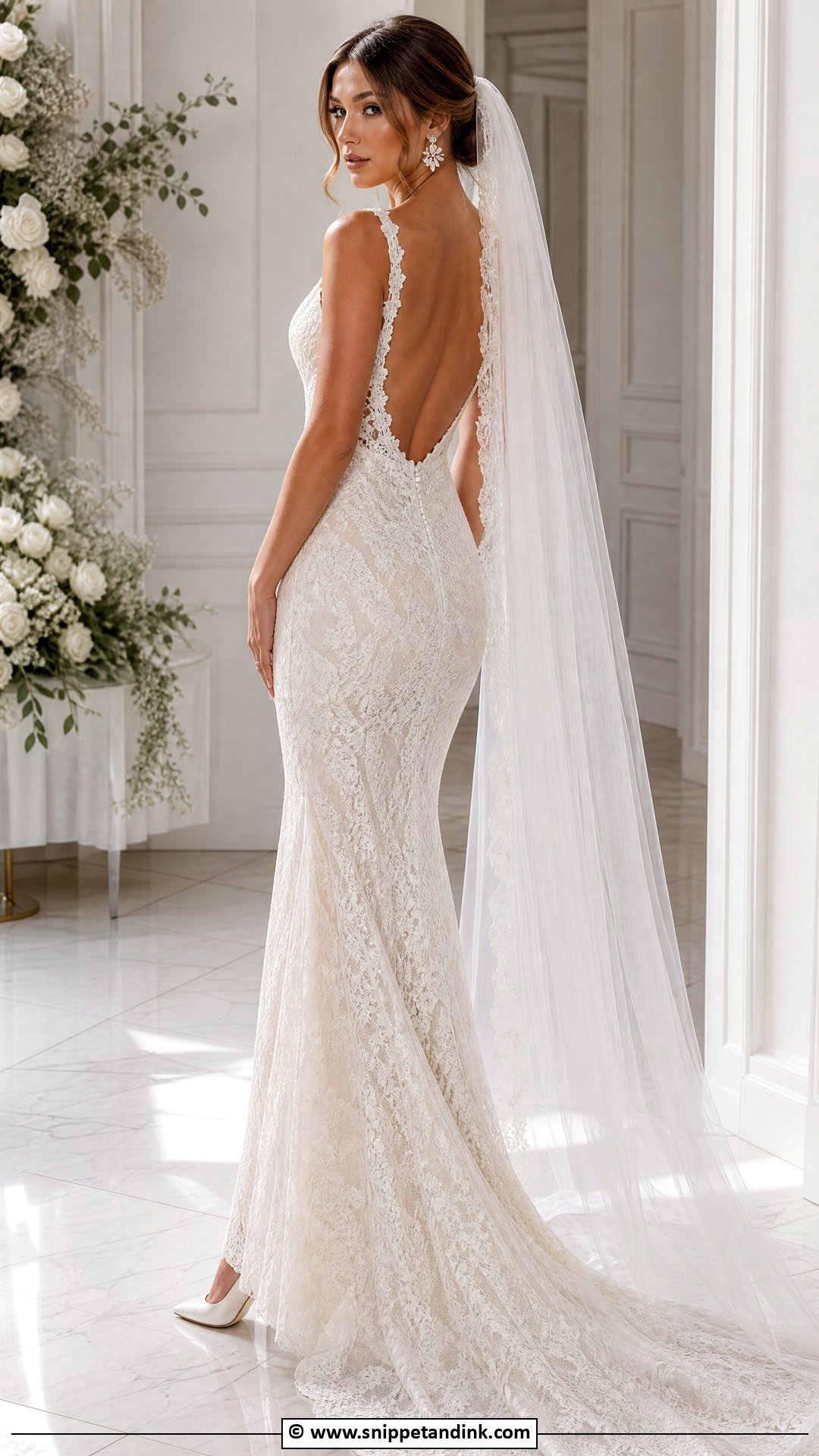 Fitted Lace Wedding Dress - Snippet and Ink - 35 Lace Wedding Dresses