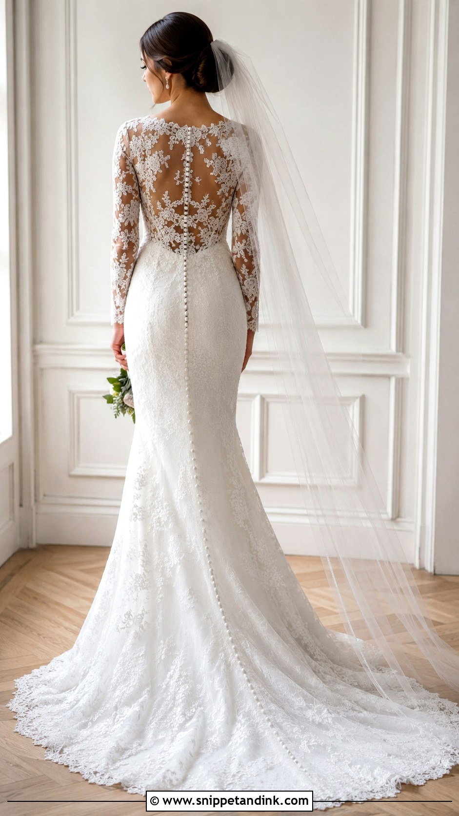 Fitted Lace Wedding Dress With Button Back - Snippet and Ink - 25 Fitted Lace Wedding Dress Ideas