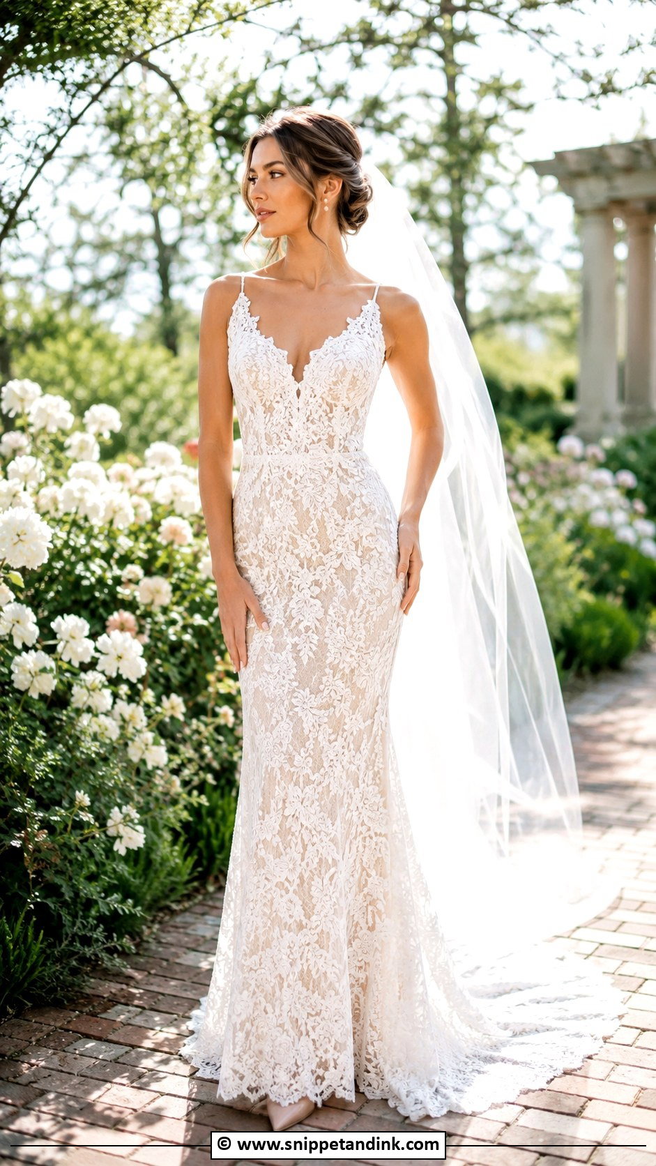 Fitted Lace Wedding Dress - Snippet and Ink - 30 Fitted Wedding Dress Ideas