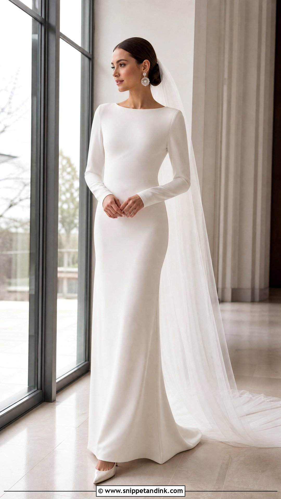 Fitted Long Sleeve Wedding Dress - Snippet and Ink - 20 Simple Wedding Dress Sleeves