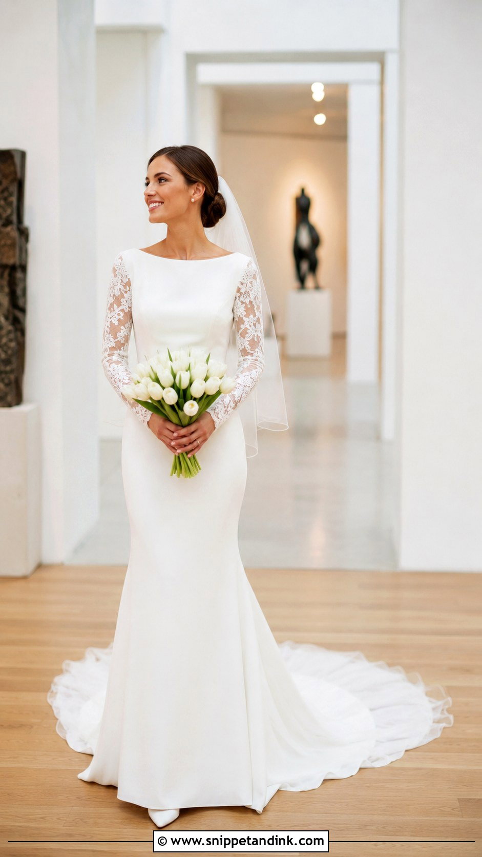 Fitted Long Sleeve Wedding Dress With Train - Snippet and Ink - 20 Fitted Wedding Dress with Train Ideas