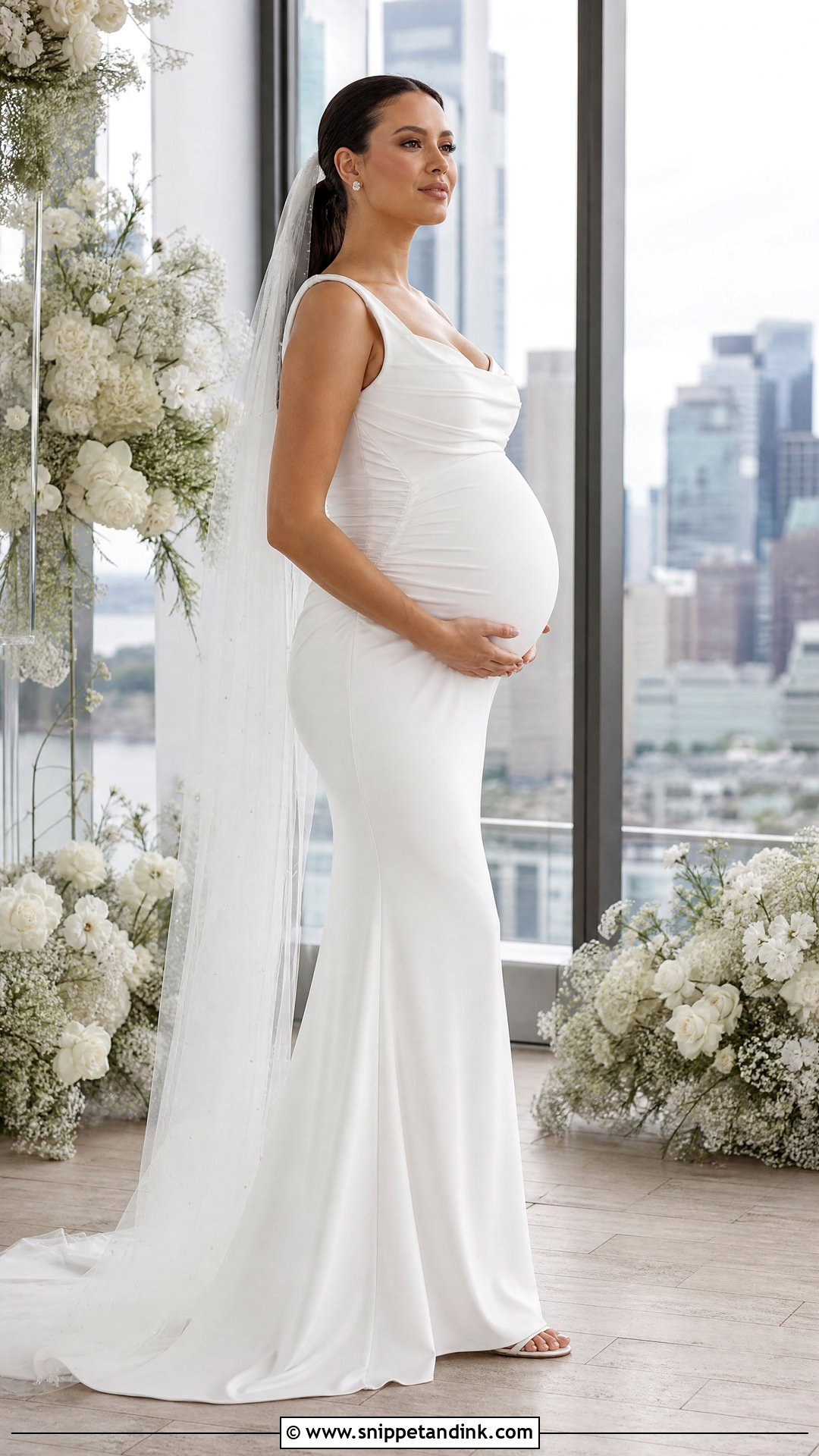 Fitted Maternity Wedding Gown - Snippet and Ink - 20 Wedding Gown for Pregnant Brides Ideas