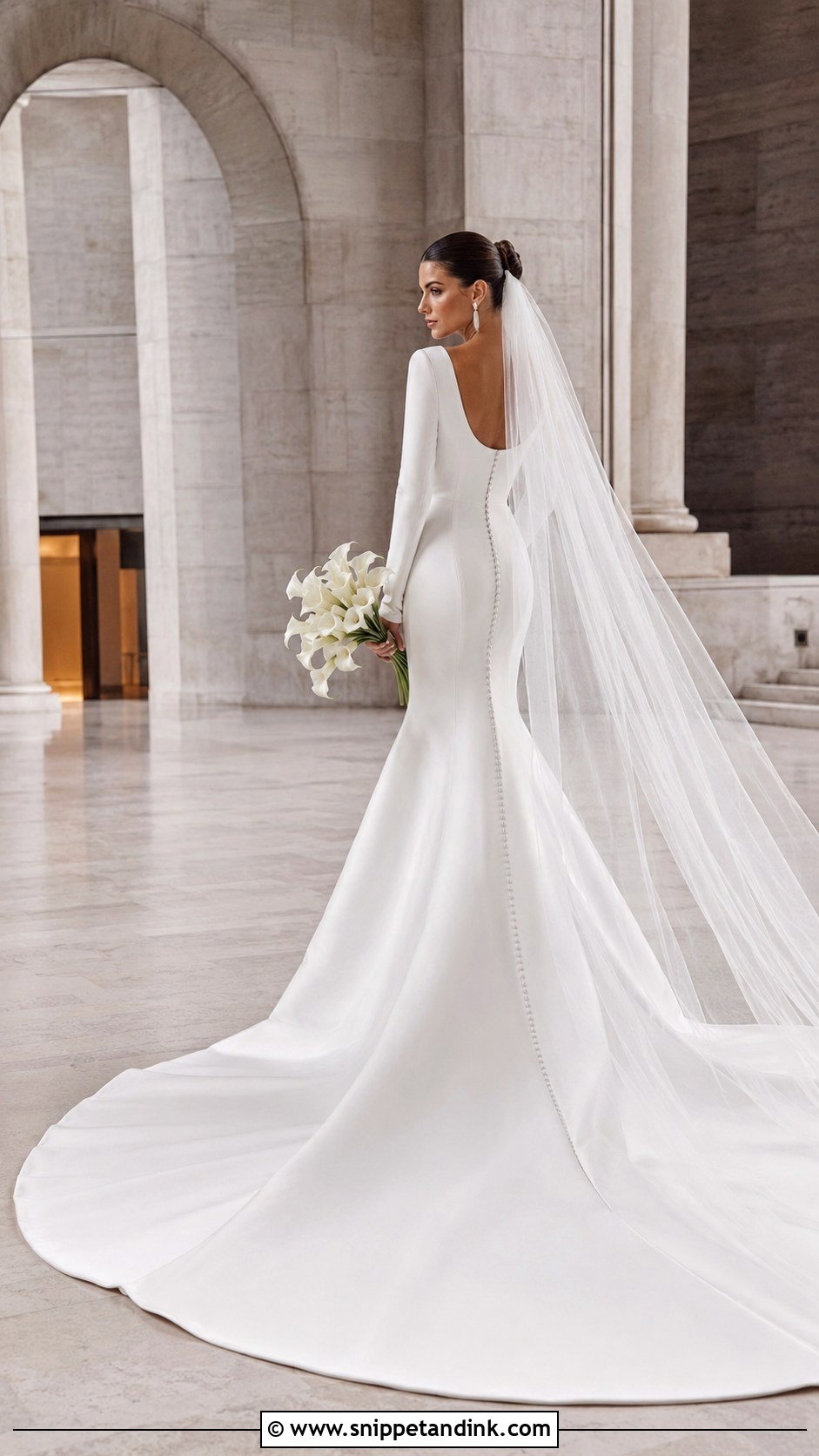 Fitted Mikado Wedding Dress With Train - Snippet and Ink - 20 Fitted Wedding Dress with Train Ideas