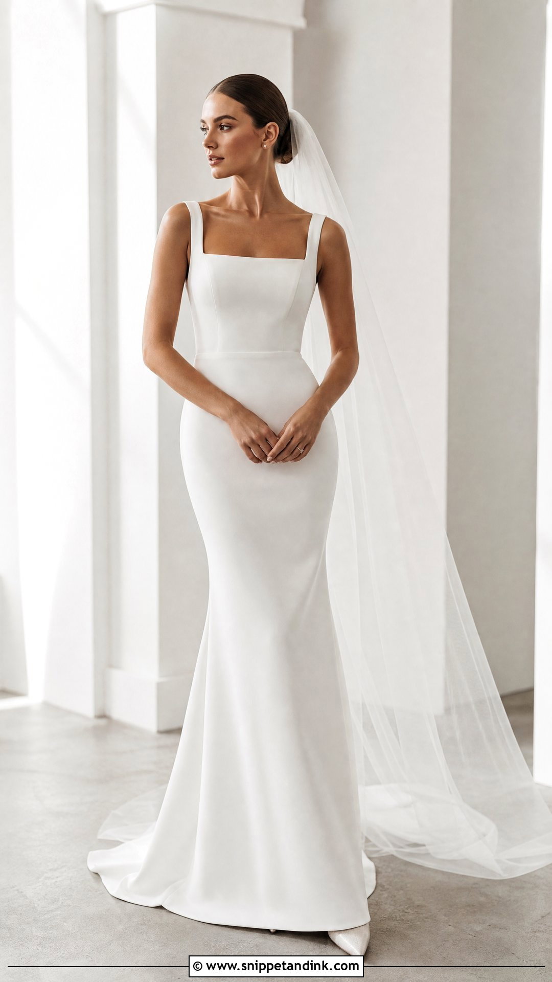 Fitted Minimalist Wedding Dress - Snippet and Ink - 25 Wedding Dresses Fitted