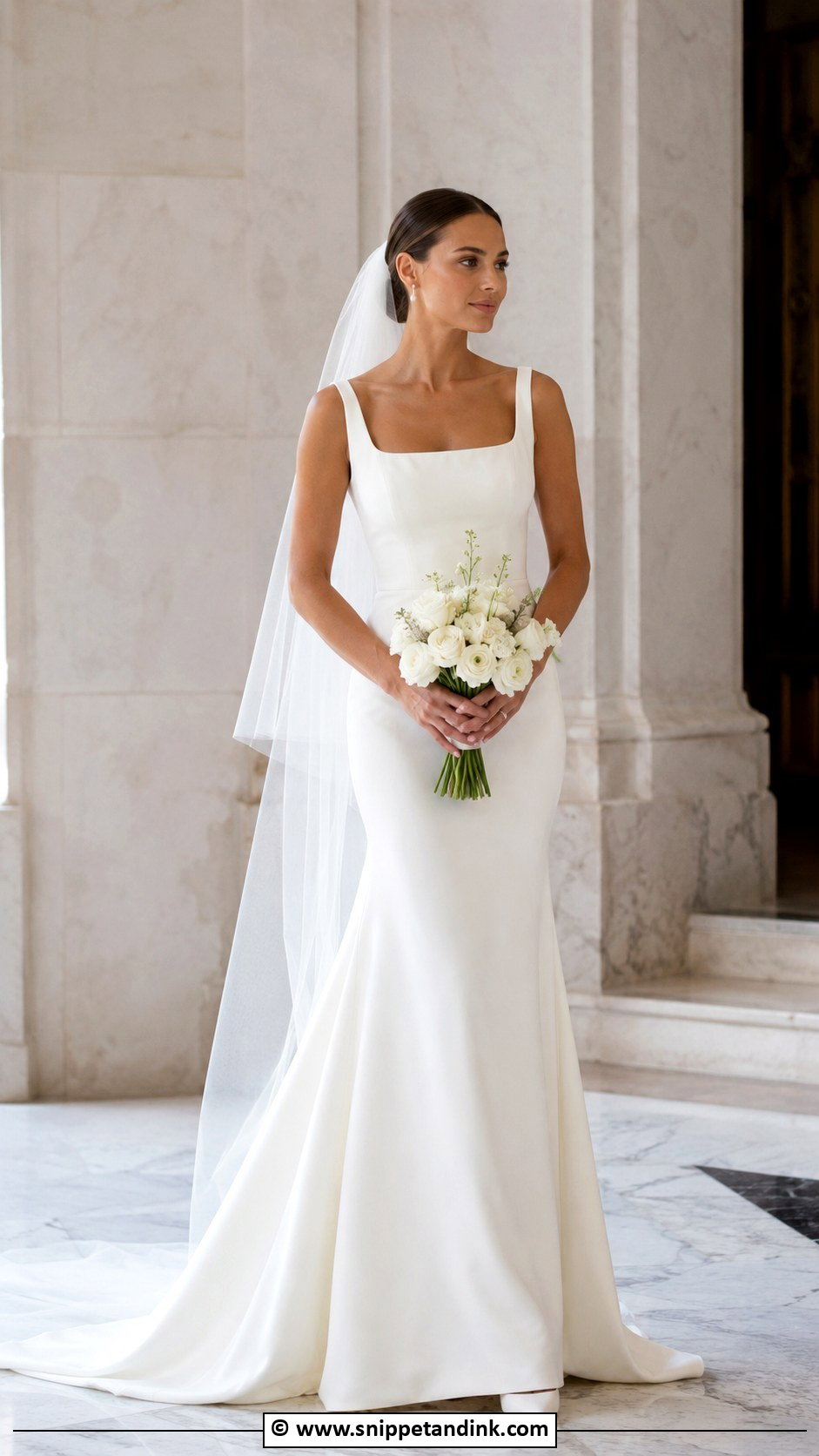 Fitted Minimalist Wedding Dress - Snippet and Ink - 30 Fitted Wedding Dress Ideas