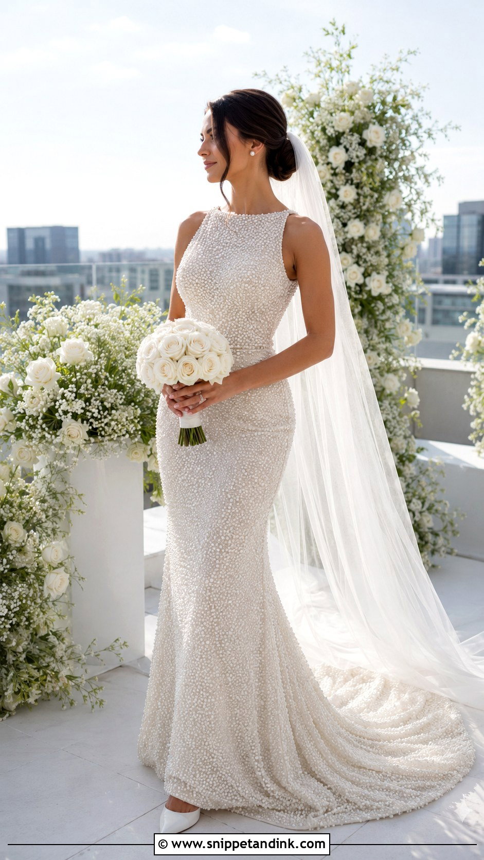 Fitted Pearl Wedding Dress With Train - Snippet and Ink - 20 Fitted Wedding Dress with Train Ideas
