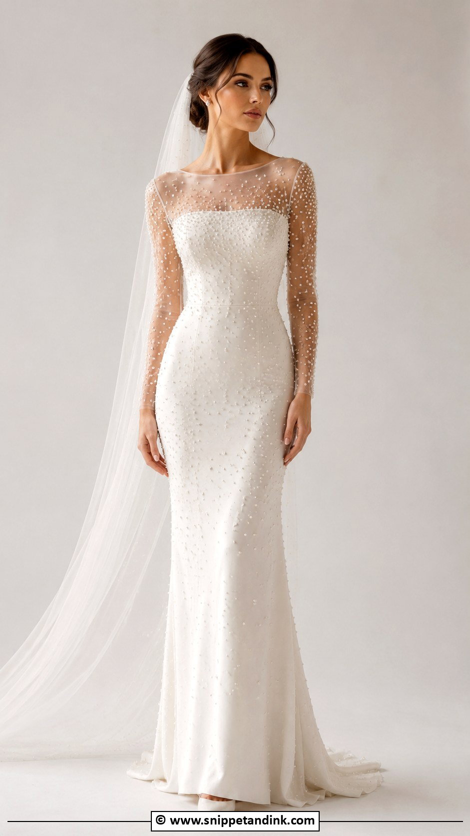 Fitted Pearl Wedding Dress - Snippet and Ink - 30 Fitted Wedding Dress Ideas