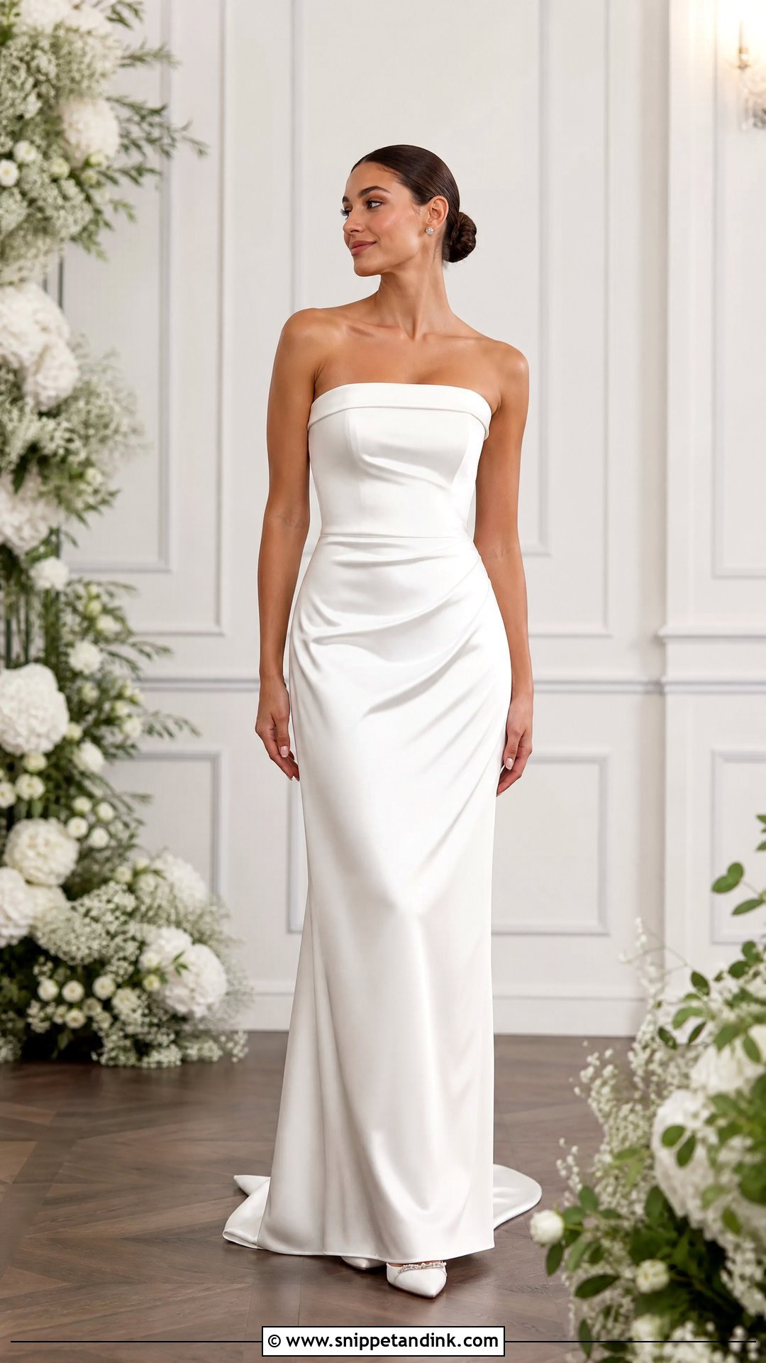 Fitted Satin Strapless Wedding Dress - Snippet and Ink - 25 Wedding Dresses Fitted