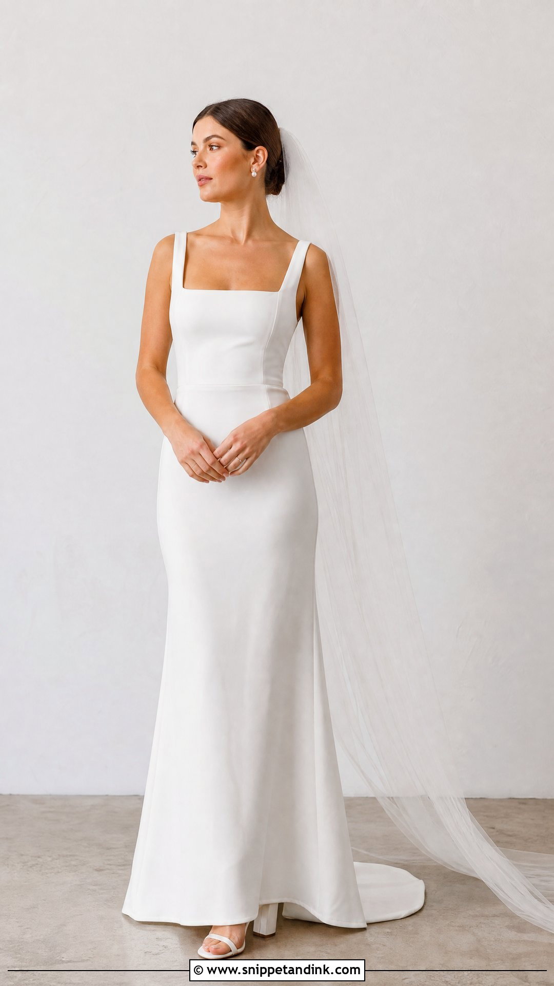 Fitted Square Neck Wedding Dress - Snippet and Ink - 25 Wedding Dresses Fitted