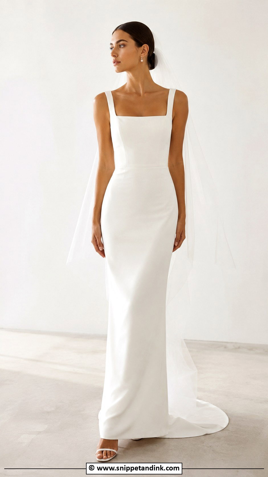 Fitted Square Neck Wedding Dress - Snippet and Ink - 30 Fitted Wedding Dress Ideas