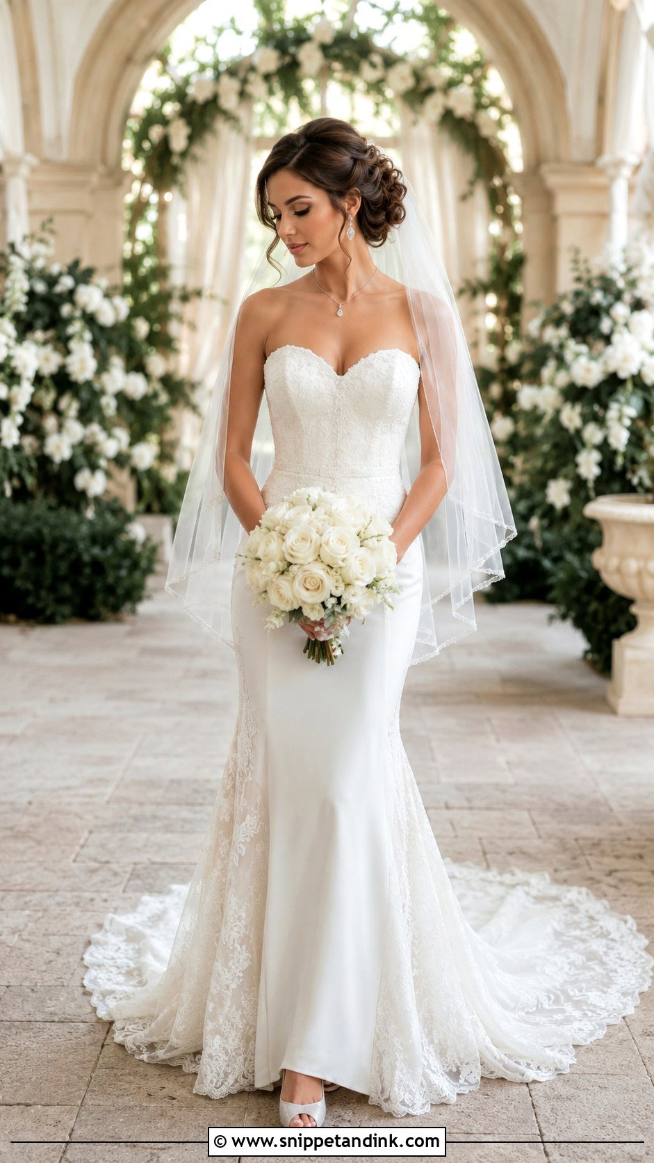 Fitted Sweetheart Wedding Dress With Train - Snippet and Ink - 20 Fitted Wedding Dress with Train Ideas