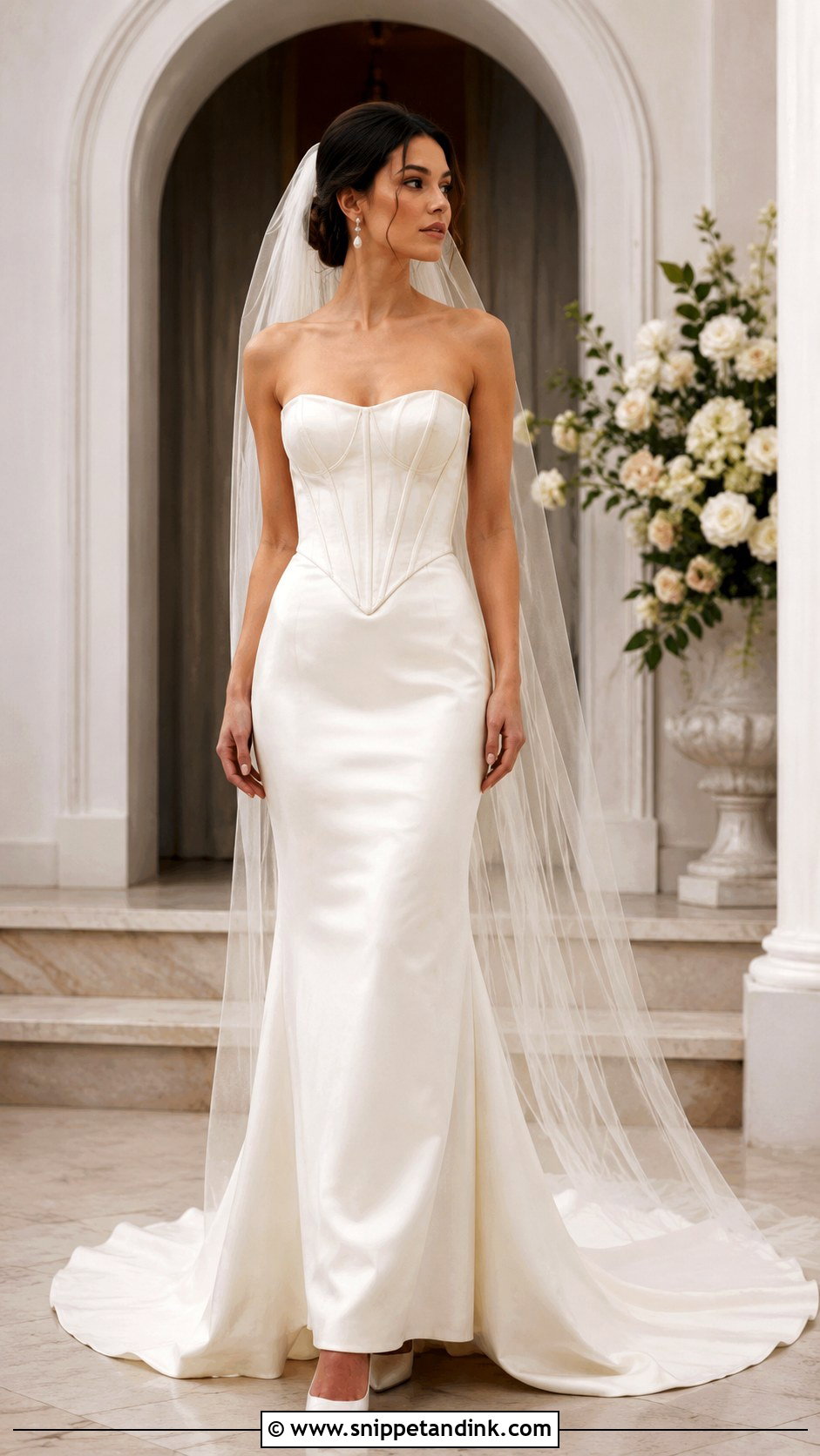 Fitted Wedding Dress With Basque Waist - Snippet and Ink - 25 Form Fitting Wedding Dress Ideas