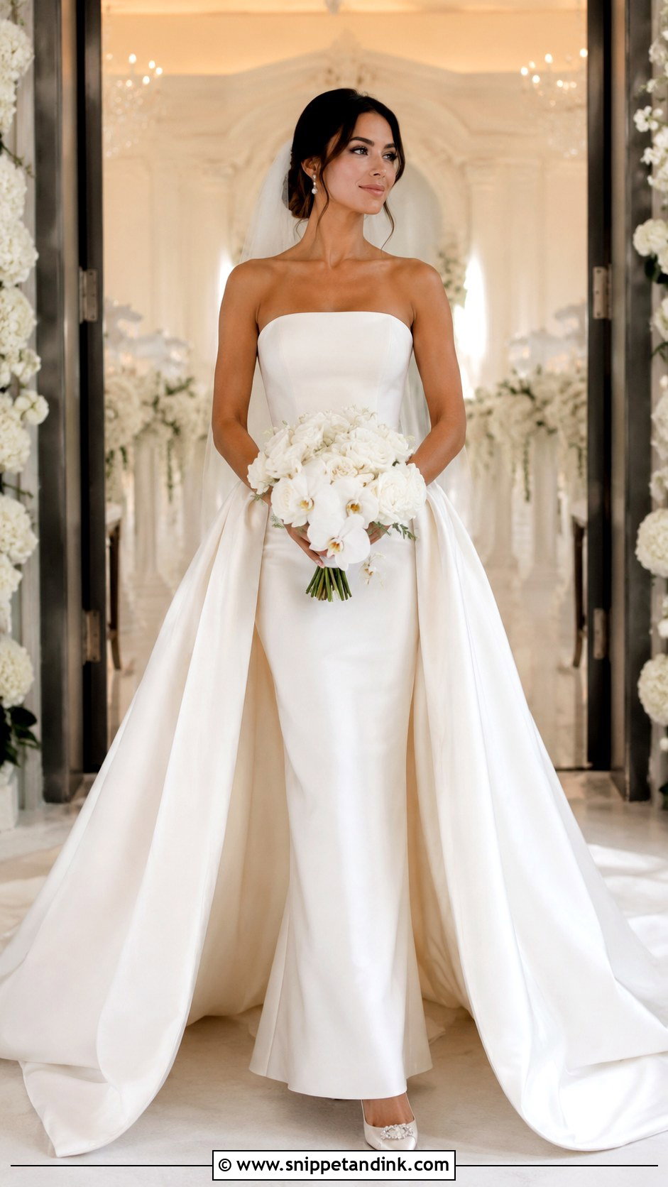 Fitted Wedding Dress With Detachable Overskirt - Snippet and Ink - 25 Form Fitting Wedding Dress Ideas