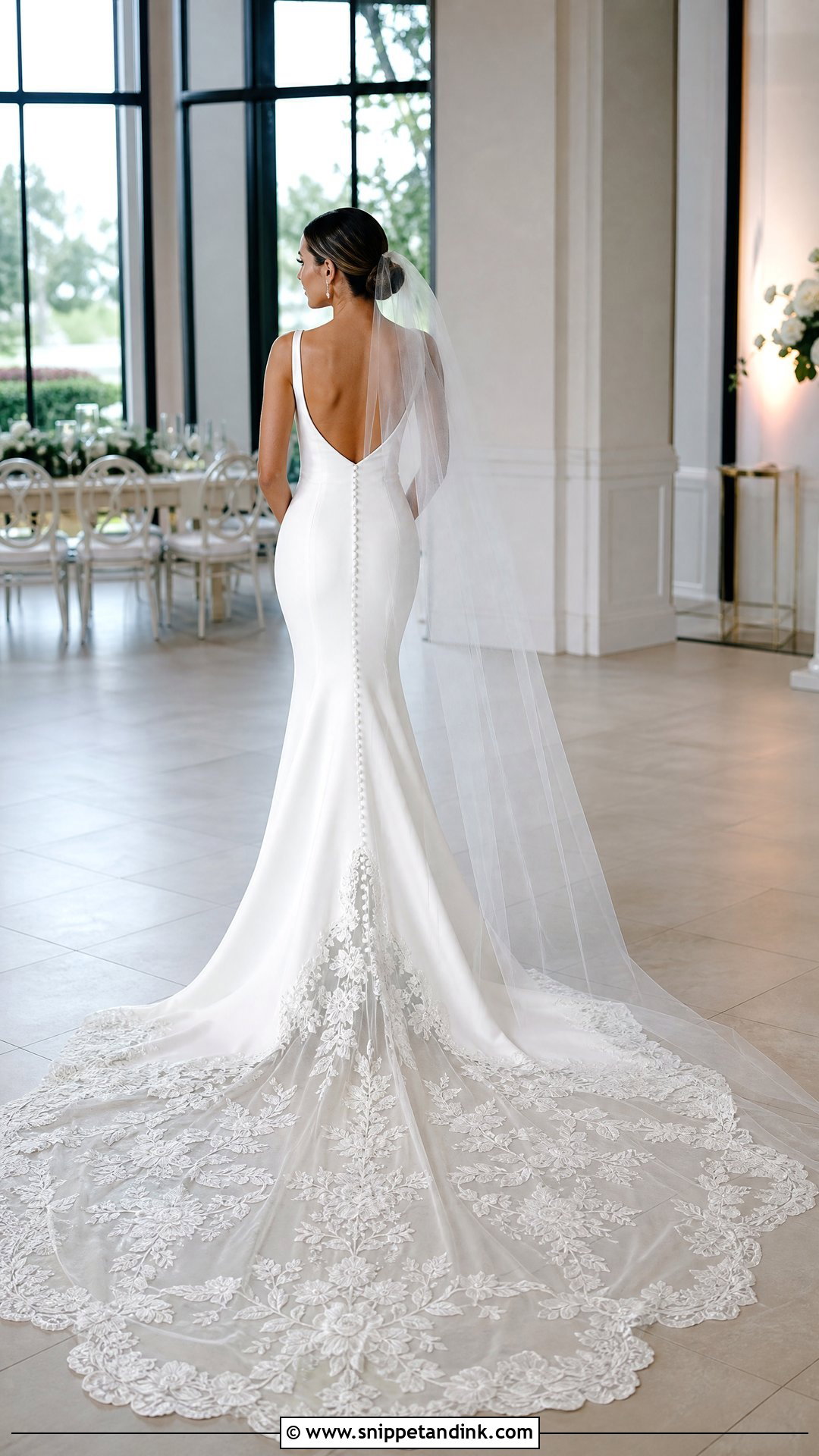 Fitted Wedding Dress With Train - Snippet and Ink - 20 Tight Fitting Wedding Dresses