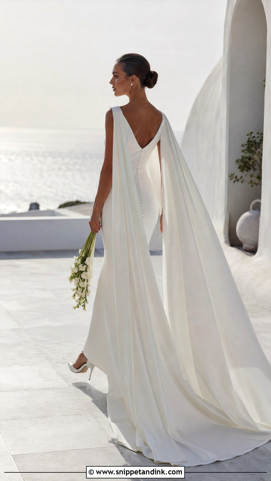 Fitted Wedding Dress With Watteau Train - Snippet and Ink - 20 Fitted Wedding Dress with Train Ideas