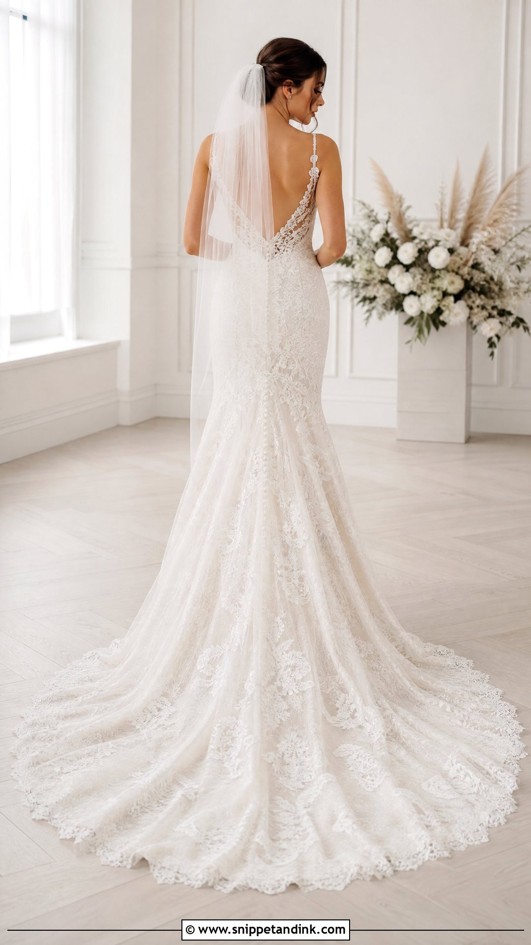Five Point Bustle Wedding Dress - Snippet and Ink - 25 Wedding Dress Bustle Ideas