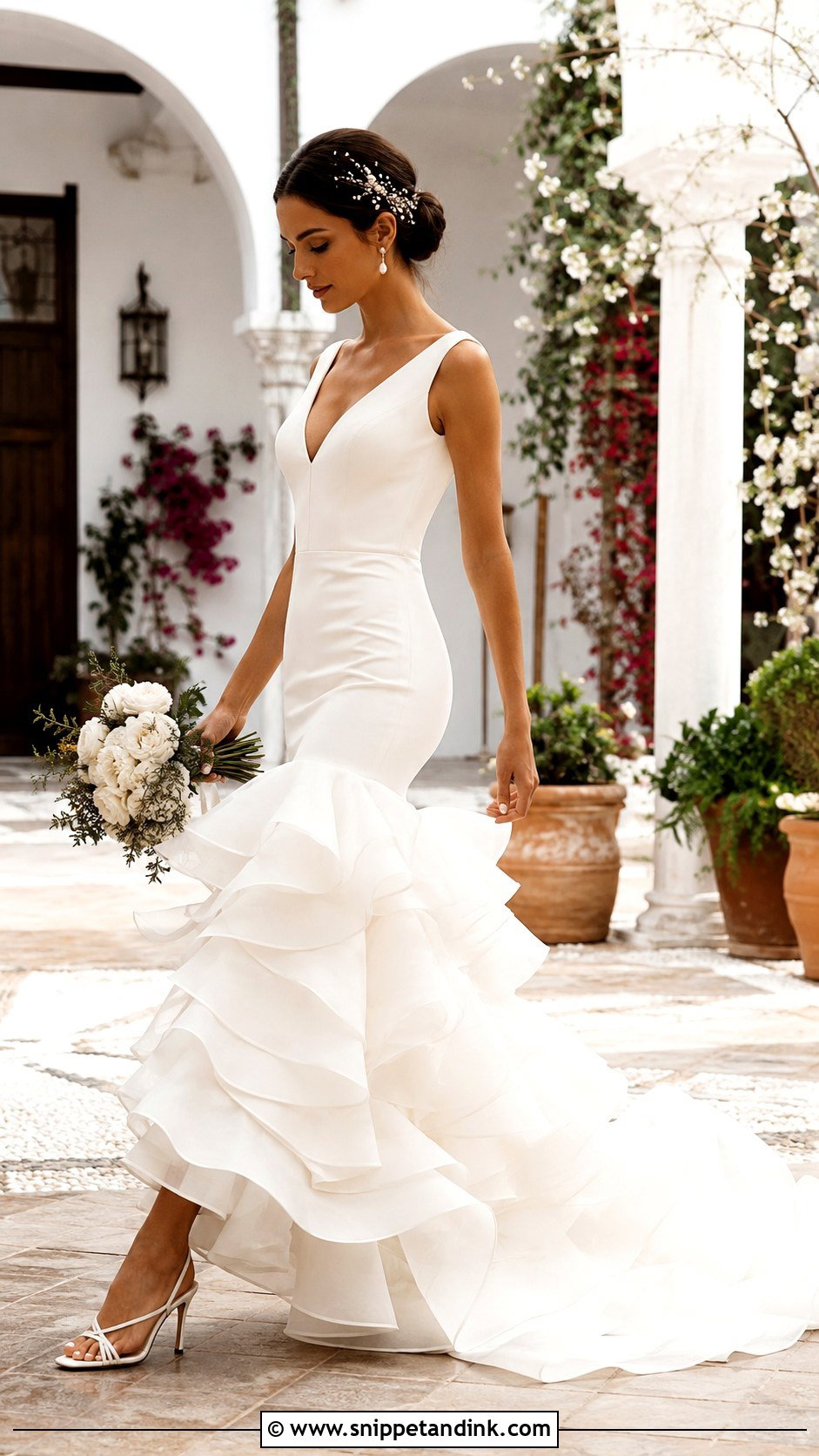 Flamenco Ruffle Wedding Dress - Snippet and Ink - 25 Spanish Style Wedding Dress Ideas