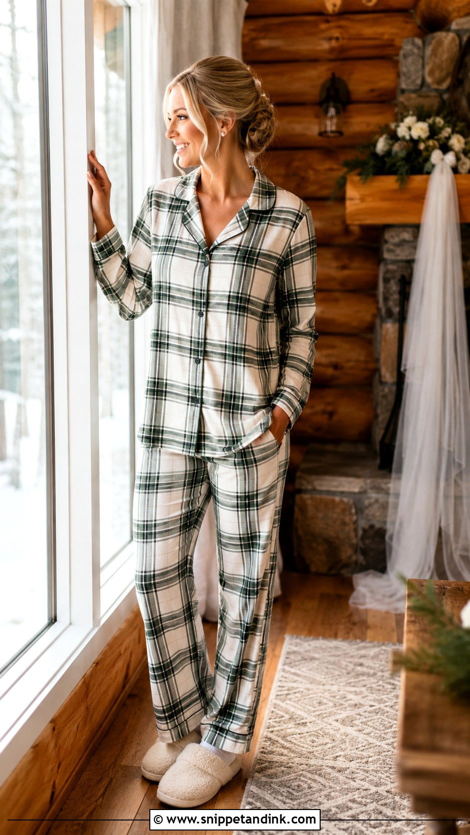 Flannel Pajama Wedding Day Getting Ready Outfit - Snippet and Ink - 20 Wedding Day Getting Ready Outfit Ideas