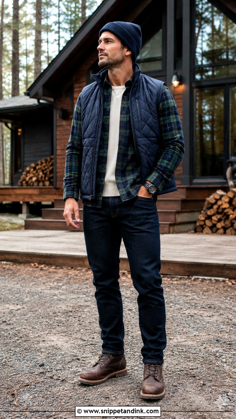 Flannel Shirt And Jeans Cabin Bachelor Party Outfit - Snippet and Ink - 20 Bachelor Party Outfit Ideas