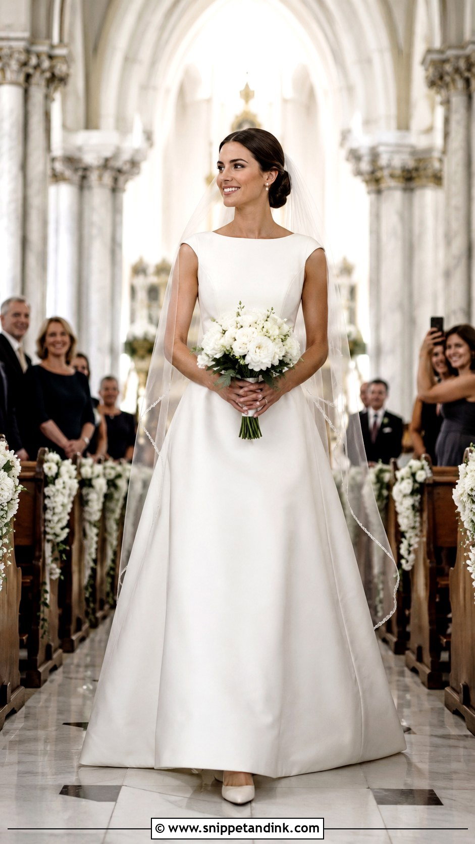 Floor Length A Line Convalidation Gown - Snippet and Ink - 20 Convalidation Ceremony Dress Ideas