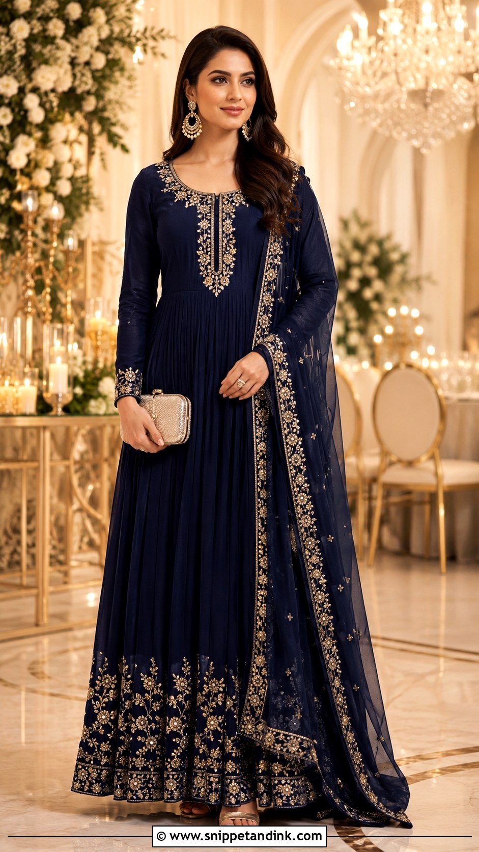 Floor Length Anarkali Dress - Snippet and Ink - 25 Wedding Anarkali Dress Ideas