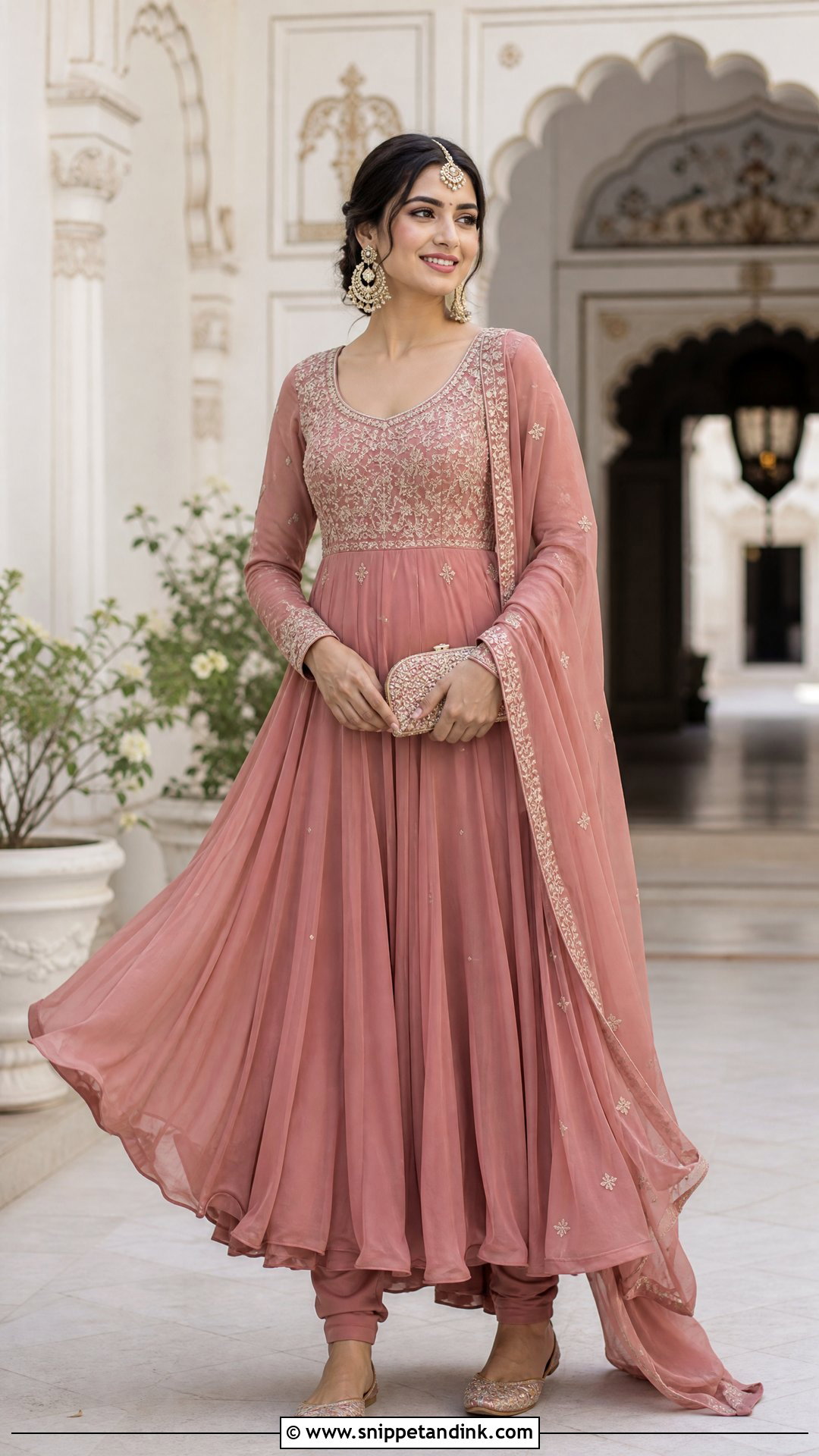 Floor Length Anarkali For Indian Wedding - Snippet and Ink - 20 Trendy Indian Wedding Outfits