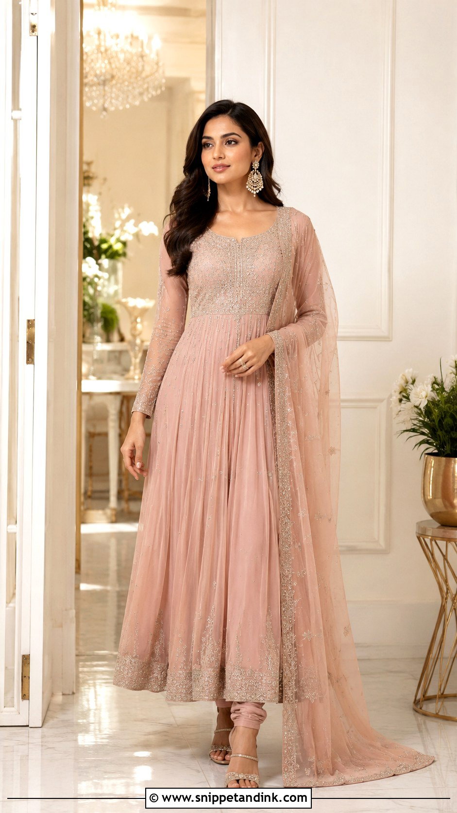 Floor Length Anarkali Gown With Dupatta - Snippet and Ink - 25 Anarkali Gown with Dupatta Ideas