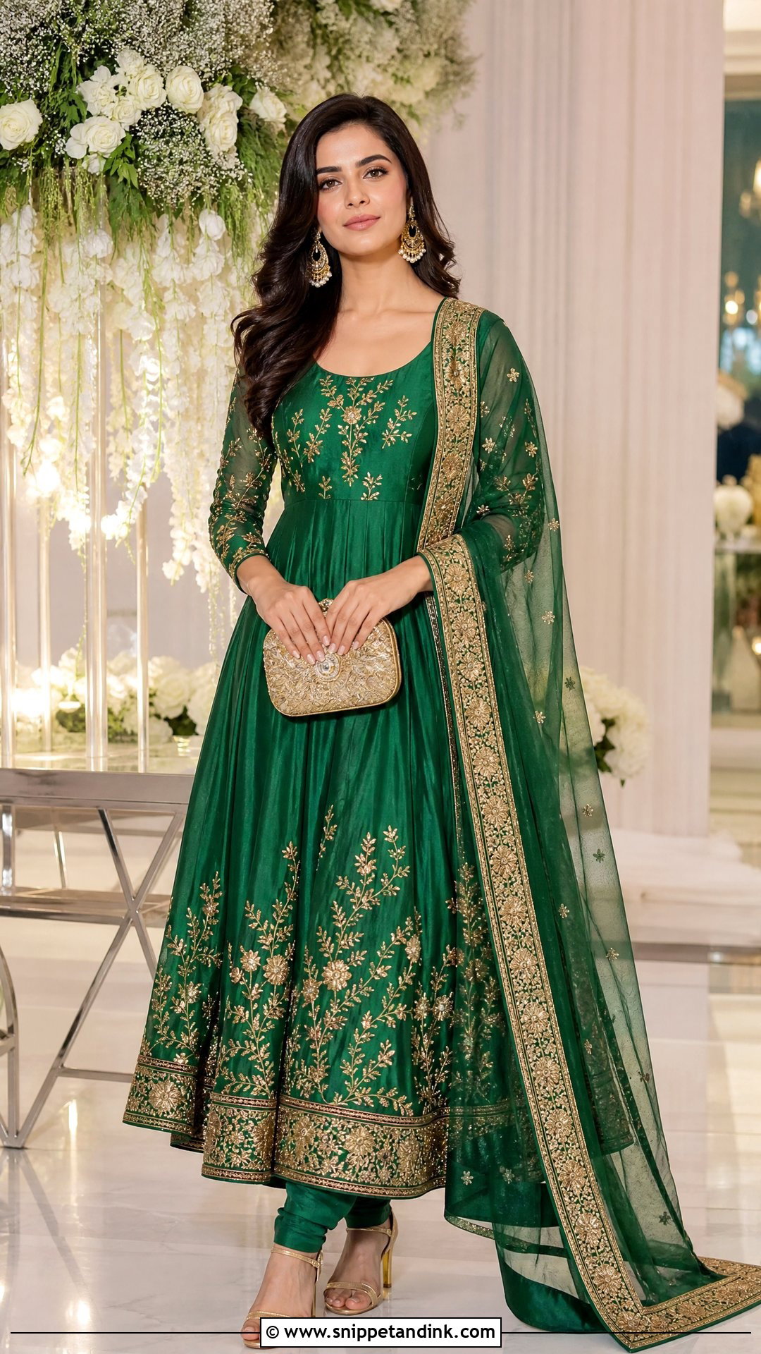 Floor Length Anarkali Salwar Suit for Wedding - Snippet and Ink - 20 Salwar Designs for Wedding