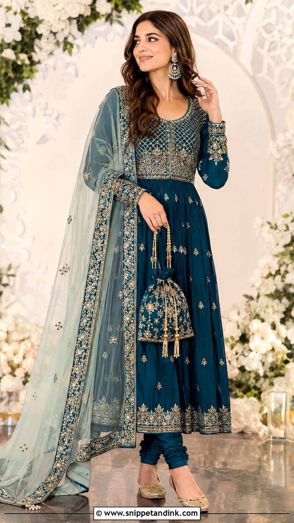 Floor Length Anarkali Shadi Dress - Snippet and Ink - 20 Indian Shadi Dresses