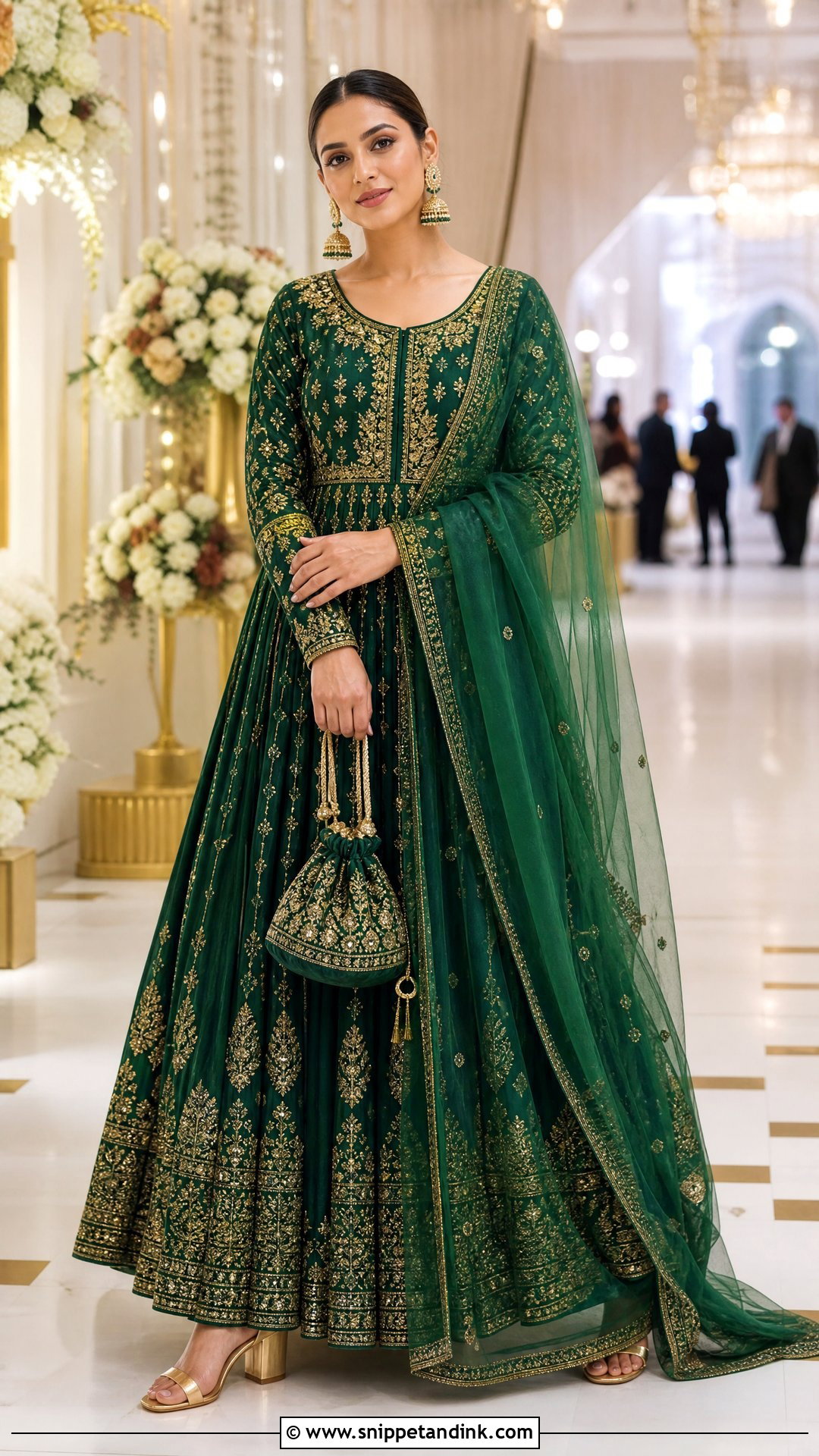Floor Length Anarkali Suit - Snippet and Ink - 20 Suit Ideas for Women Indian Wedding
