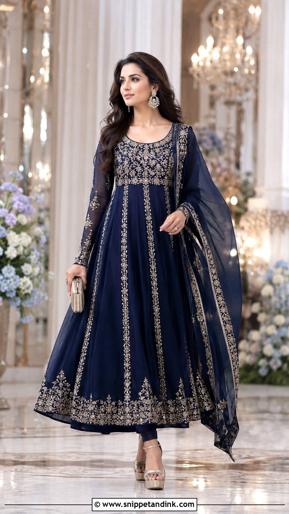 Floor Length Anarkali Suit for Wedding - Snippet and Ink - 20 Indian Outfit for Wedding Ideas