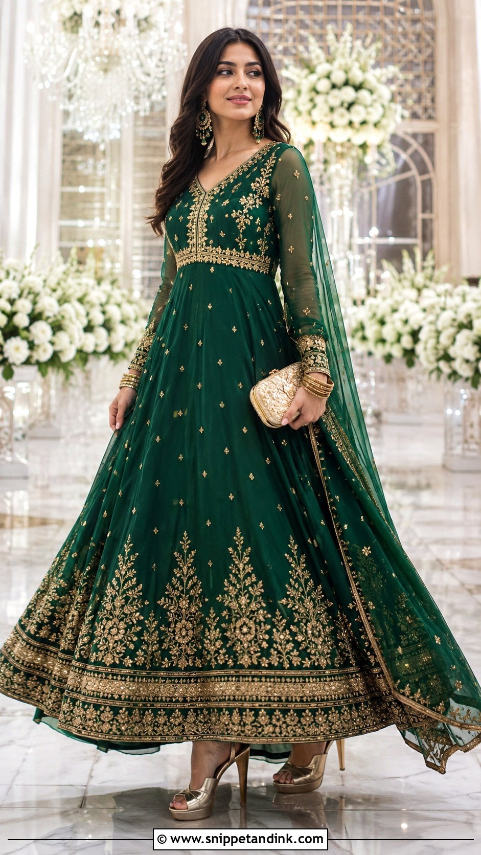 Floor Length Anarkali Wedding Frock - Snippet and Ink - 20 Frock Design for Wedding Ideas
