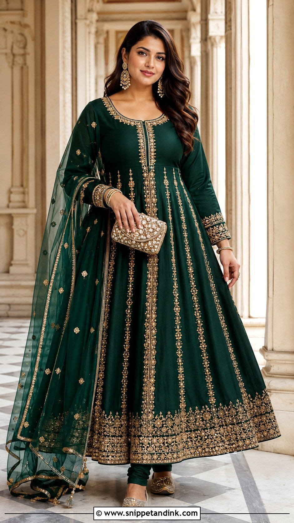 Floor Length Anarkali Wedding Outfit - Snippet and Ink - 20 Ethnic Wedding Outfits