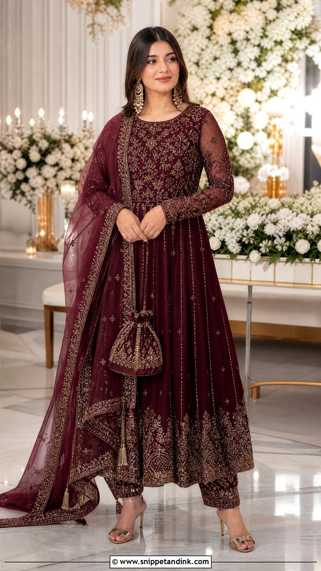 Floor Length Anarkali Wedding Salwar Suit - Snippet and Ink - 20 Wedding Salwar Suits Party Wear
