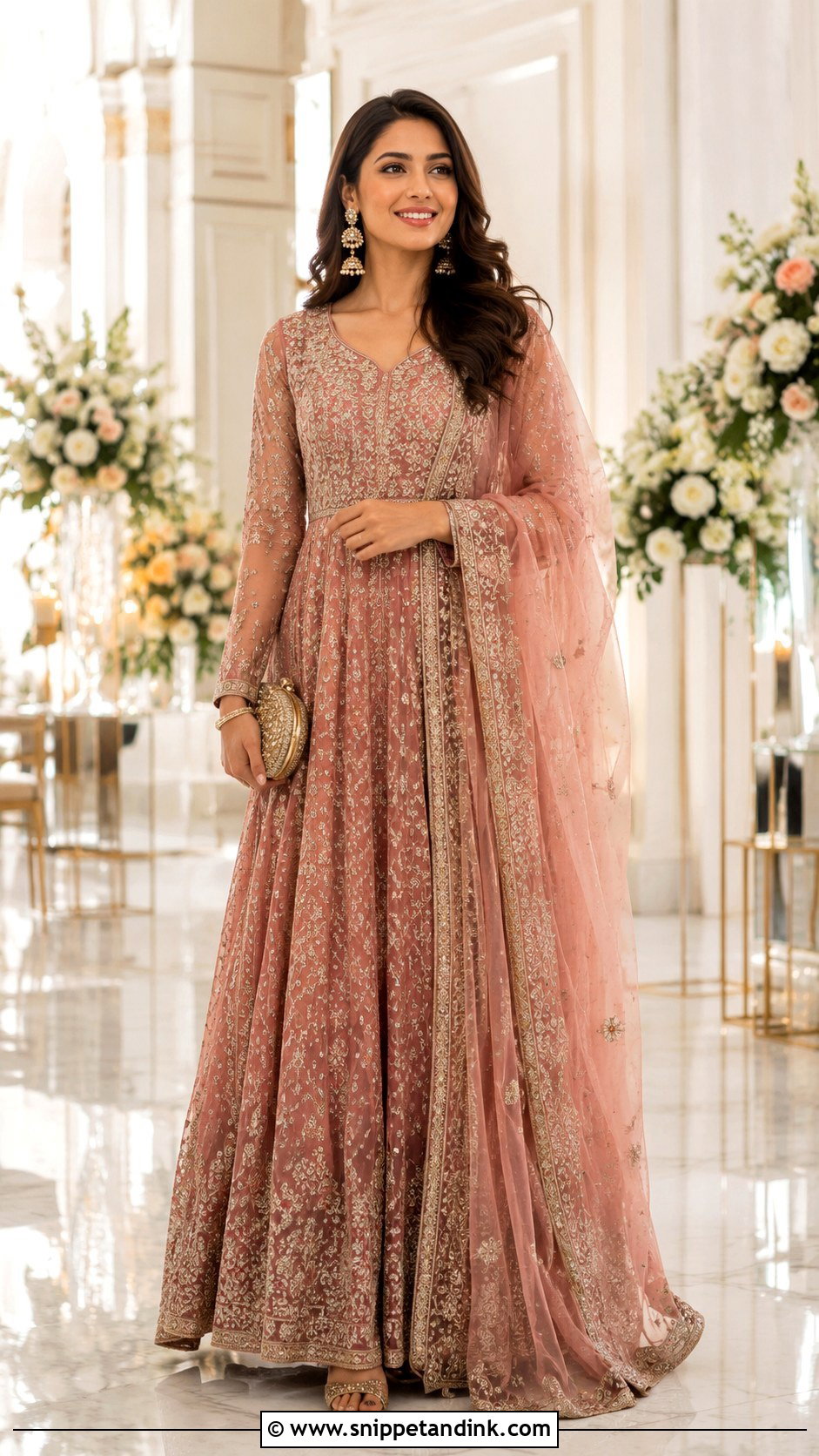 Floor Length Anarkali for Brides Sister - Snippet and Ink - 20 Bride Sister Outfit for Wedding Ideas