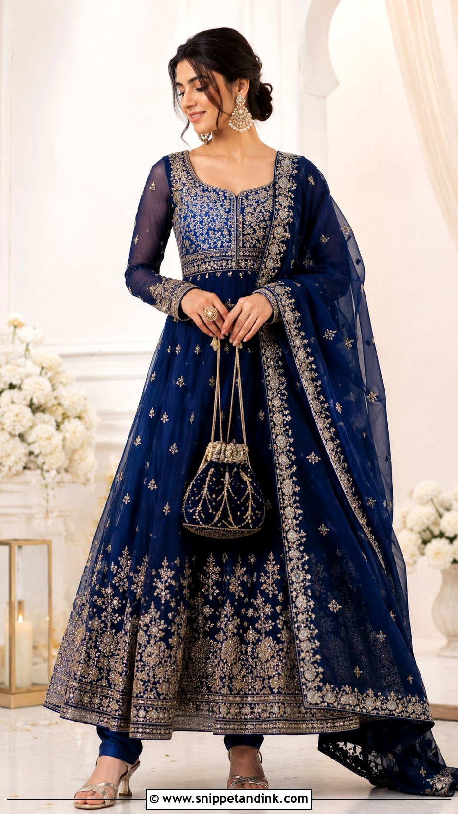 Floor Length Anarkali for Indian Wedding - Snippet and Ink - 20 Indian Wedding Dresses Ideas