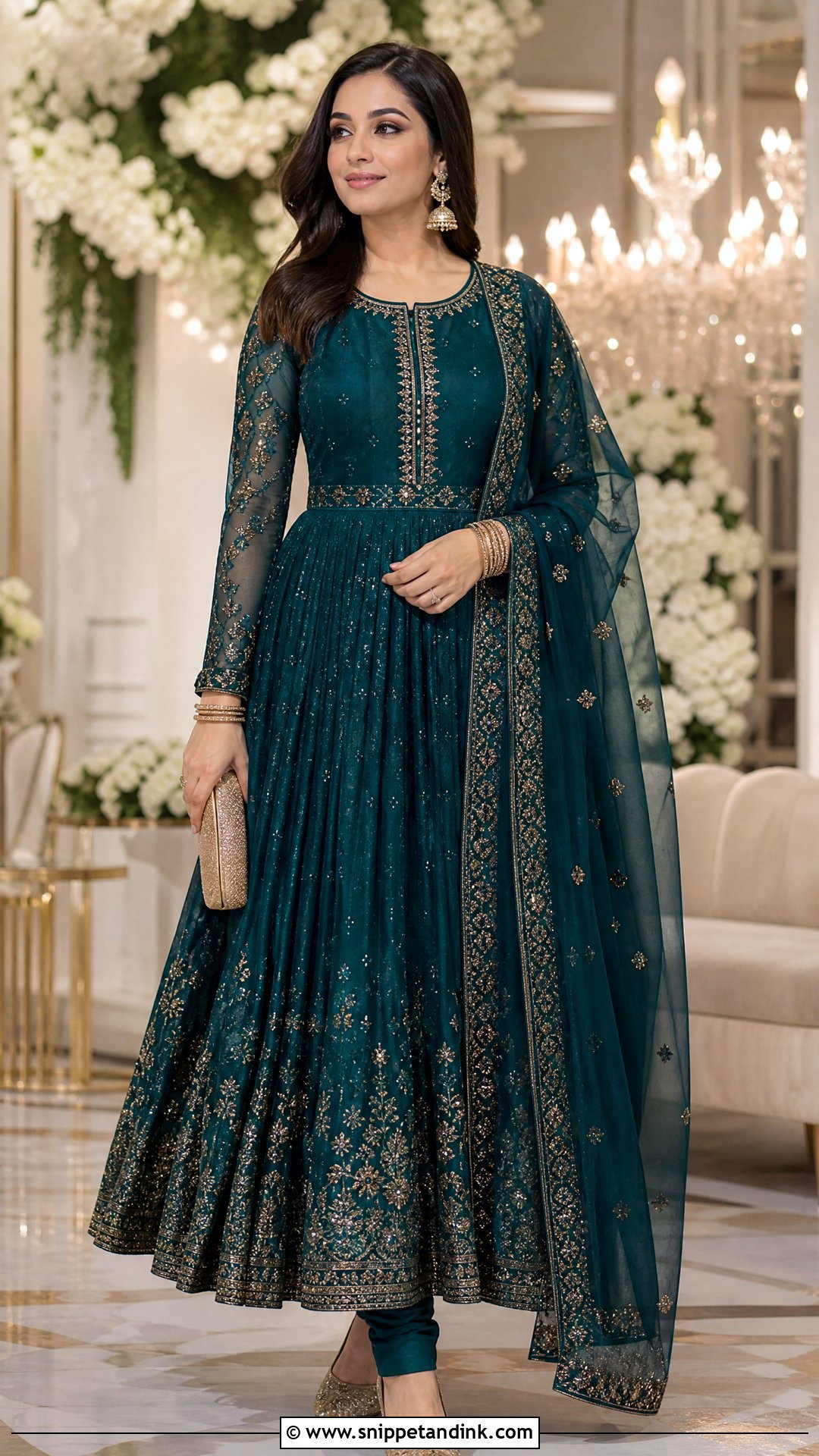 Floor Length Anarkali for Marriage - Snippet and Ink - 20 Marriage Wear Dresses for Women