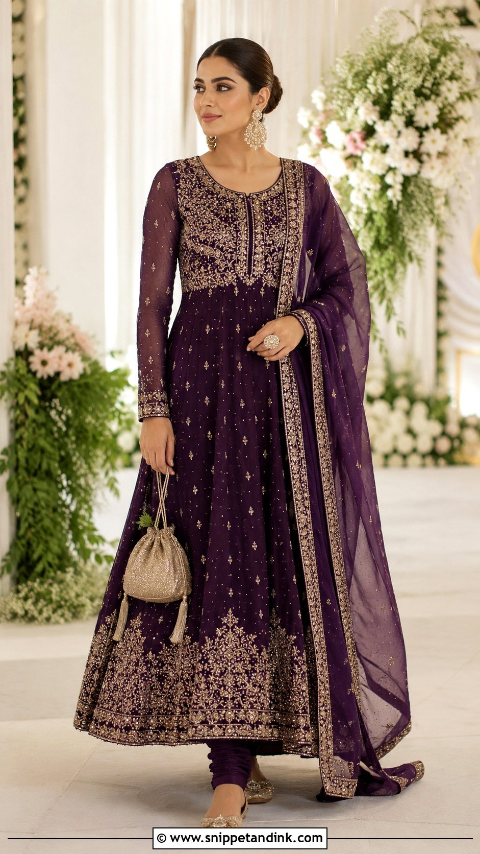 Floor Length Anarkali for Wedding Party - Snippet and Ink - 20 Indian Dress for Wedding Party Ideas