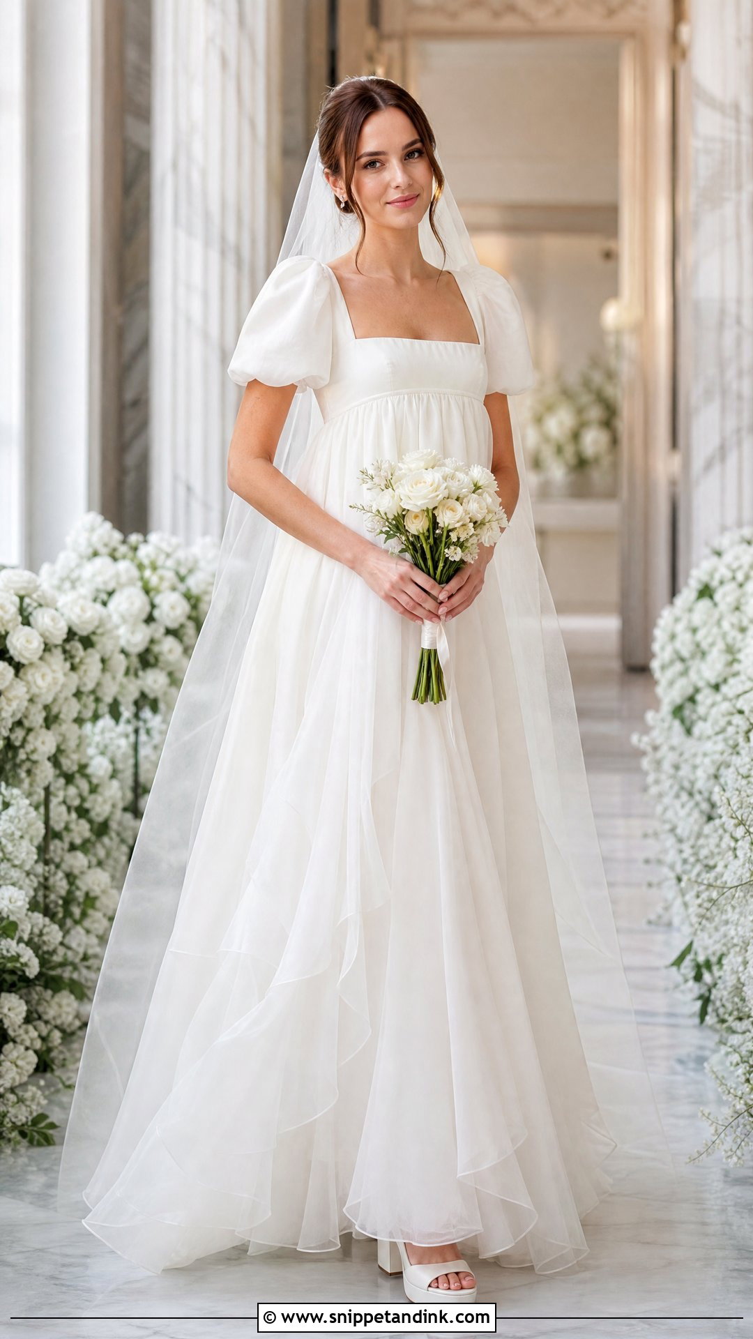 Floor Length Babydoll Wedding Dress - Snippet and Ink - 25 Babydoll Wedding Dress Ideas