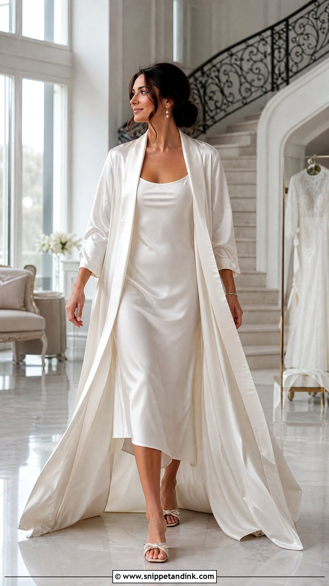 Floor Length Bride Robe - Snippet and Ink - 20 Bride Robe Getting Ready Ideas